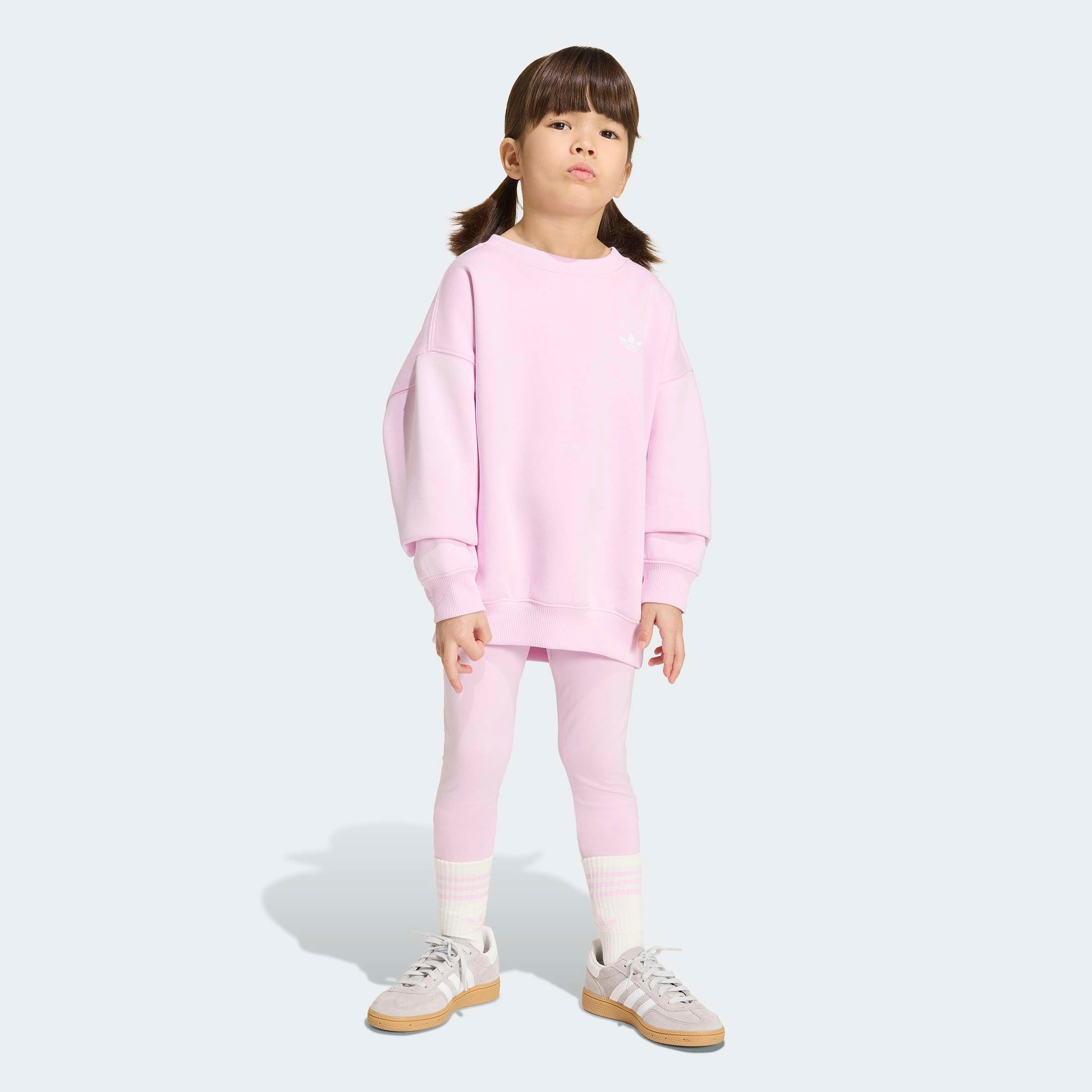 adidas Originals Trainingsanzug "OVERSIZE SET RUNDHALSAUSSCHNITT LEGGINGS" 2 für Kinder, 2-teilig, aus Baumwolle und Polyester