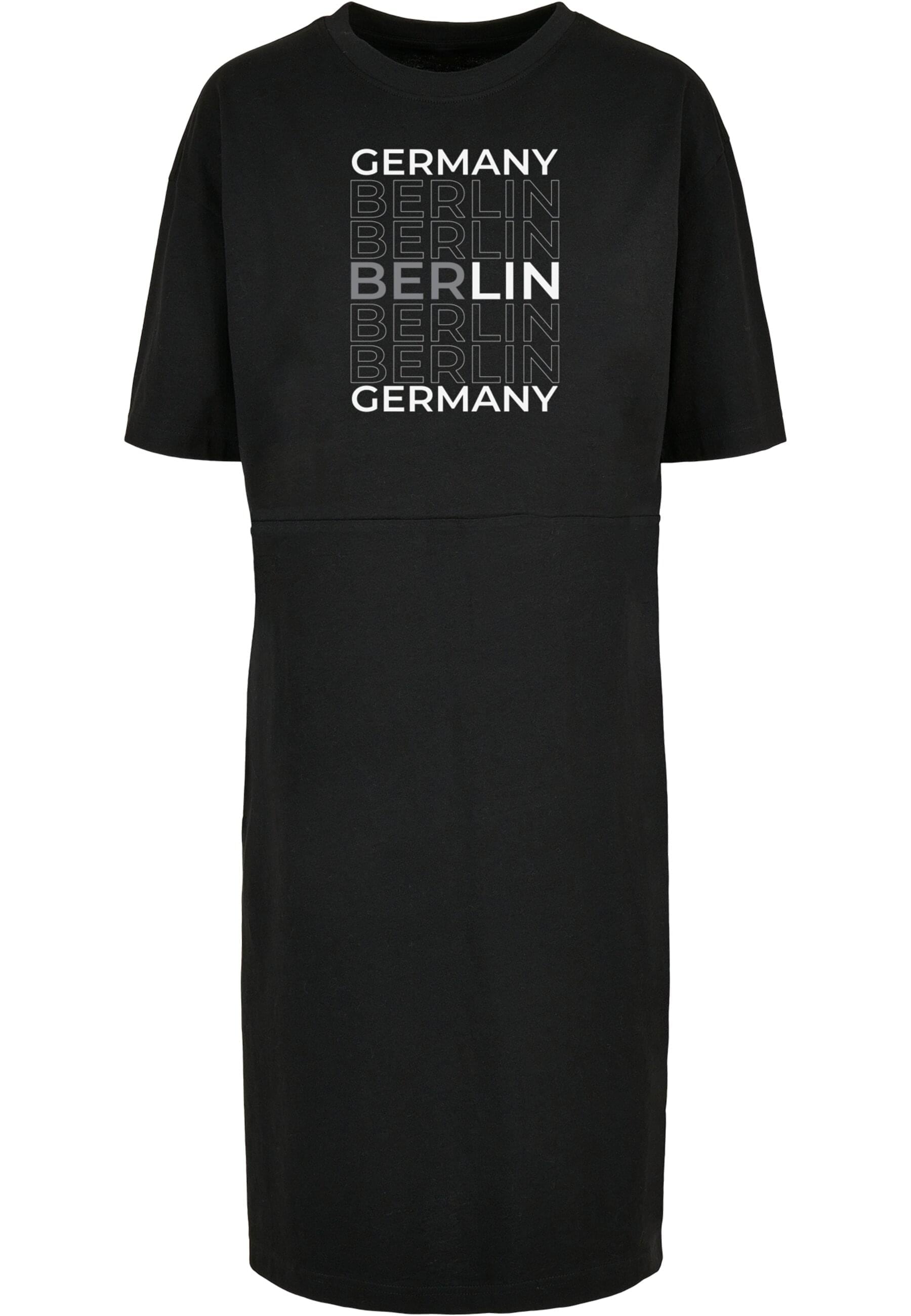 Merchcode Shirtkleid "Merchcode Damen Ladies Berlin X Organic Oversized Slit Tee Dress", (1 tlg.)