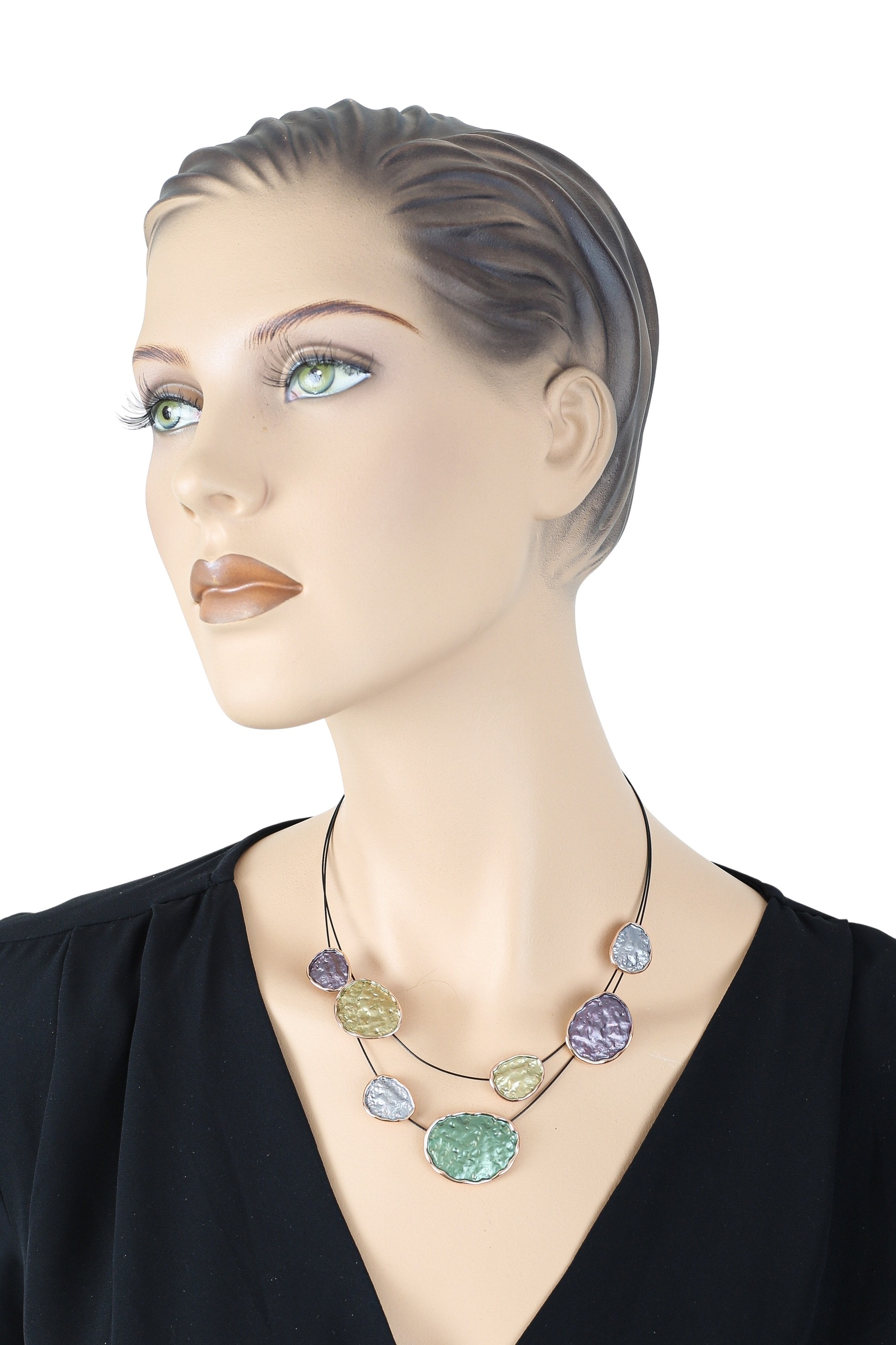 COLLEZIONE ALESSANDRO Kette mit Anhänger »Aurora Linea«, stilvolle Halskette mit Emaille Elementen