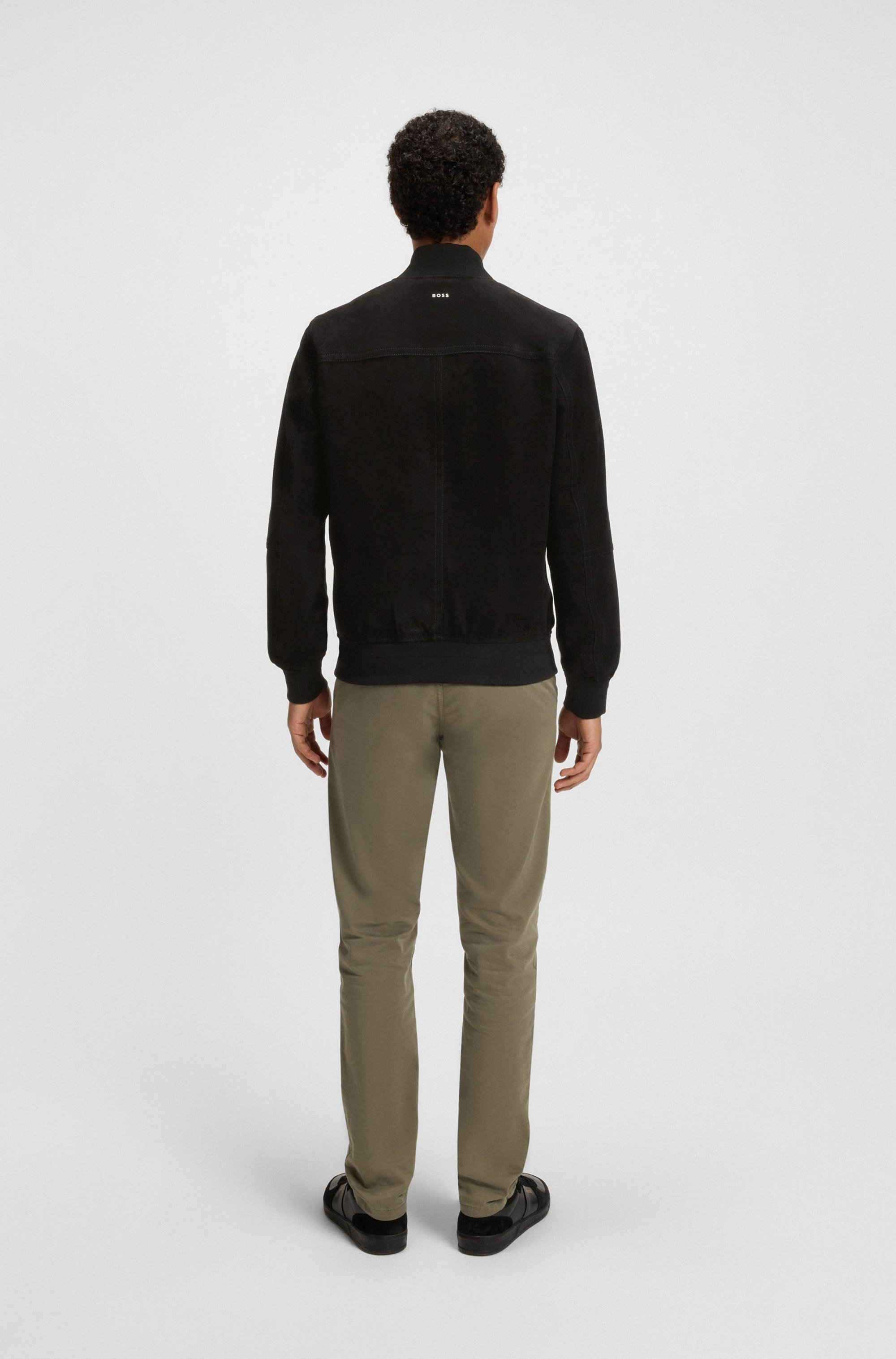 BOSS ORANGE Lederjacke »Johice«, aus weichem Ziegennappaleder
