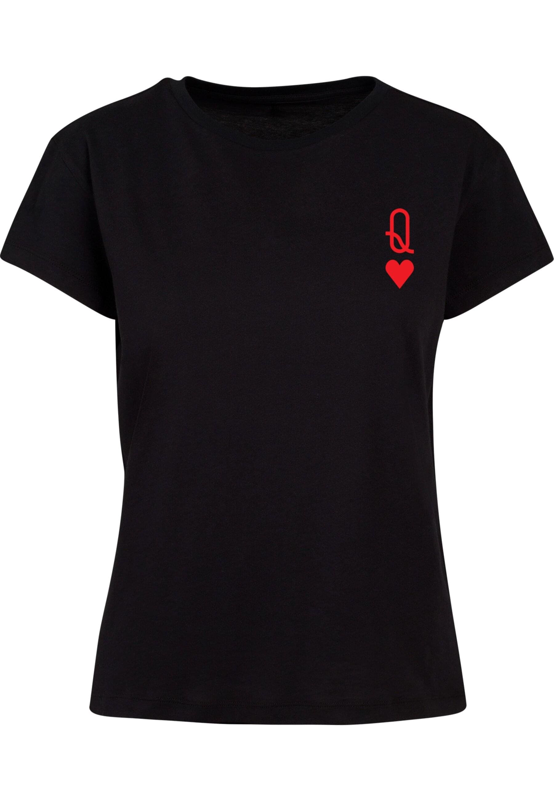 Merchcode T-Shirt "Merchcode Ladies Hugs & Love - Queen of Hearts Box Tee", günstig online kaufen