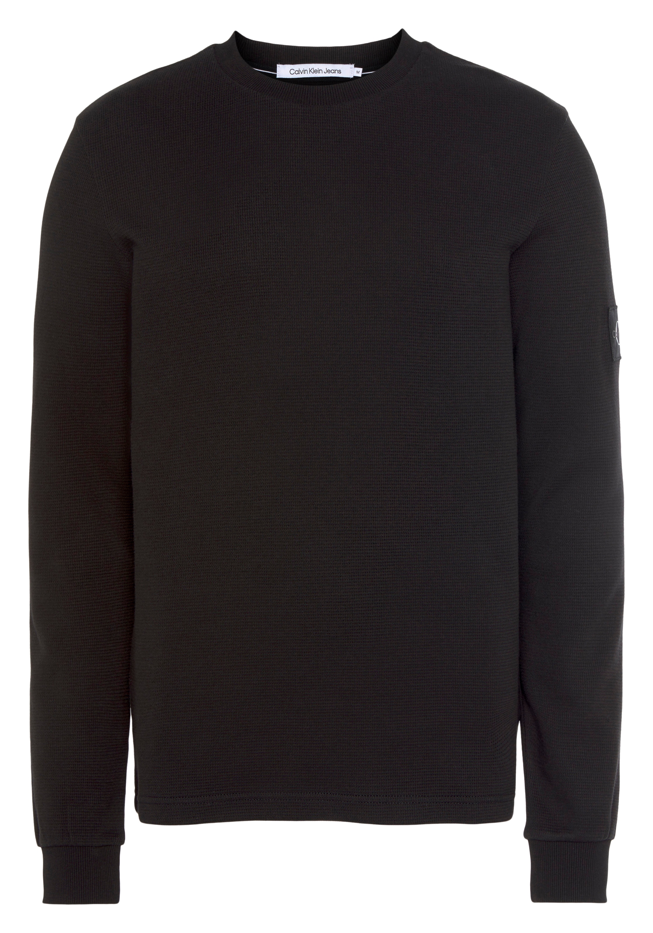 Calvin Klein Jeans Langarmshirt »BADGE WAFFLE LS TEE«, mit Logopatch