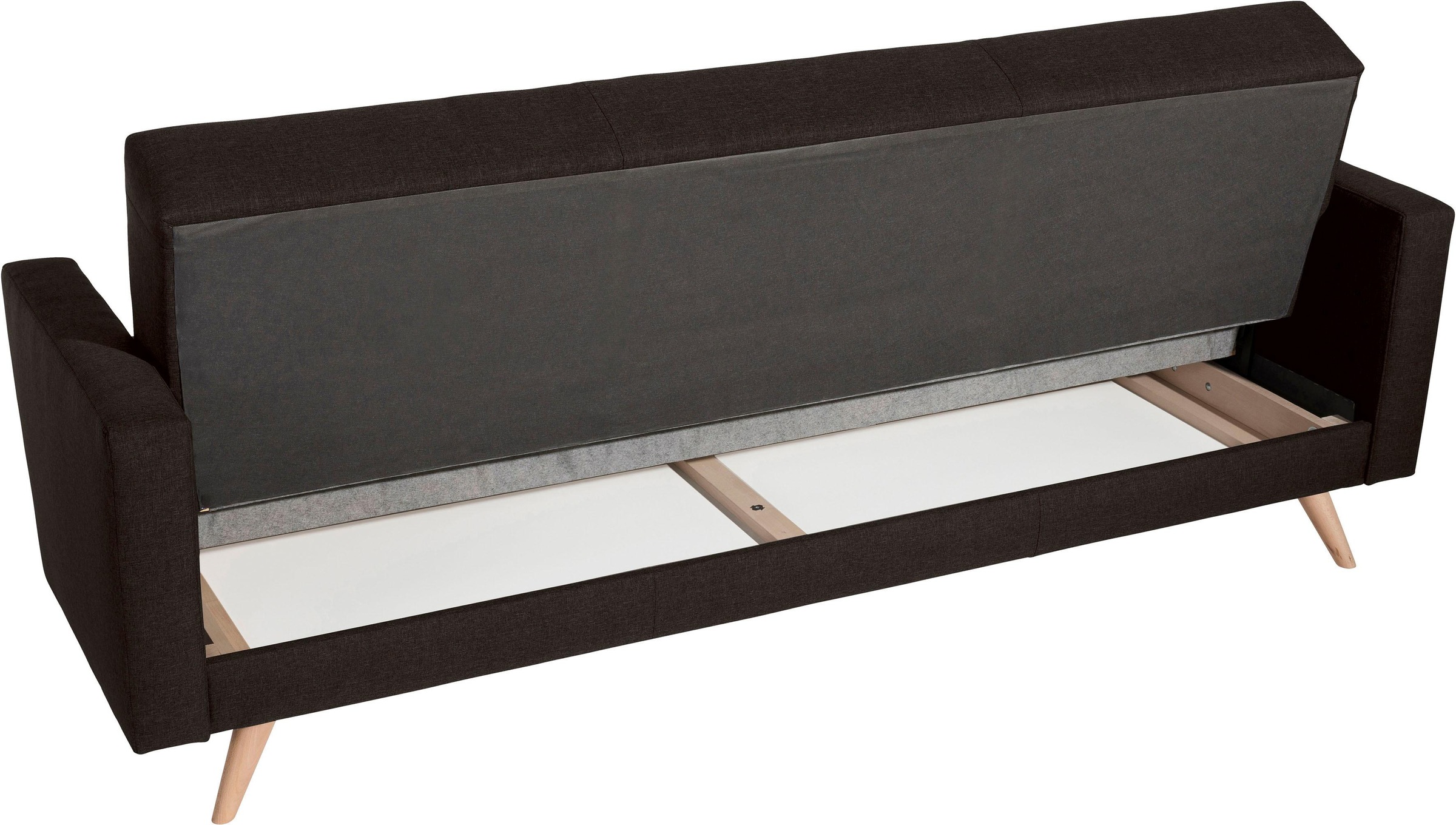 Max Winzer® 3-Sitzer »Julius Kippcouch mit komfortablem Federkern, klassisch und modern«, Schlafsofa, inklusive Bettfunktion & Bettkasten, Breite 224 cm
