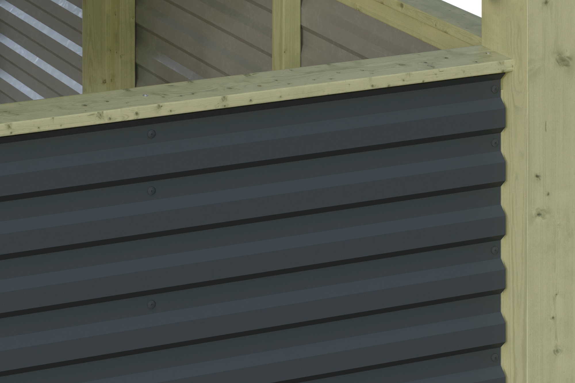 Skanholz Einzelcarport »Friesland Set 11«, Holz, 270 cm, Grün