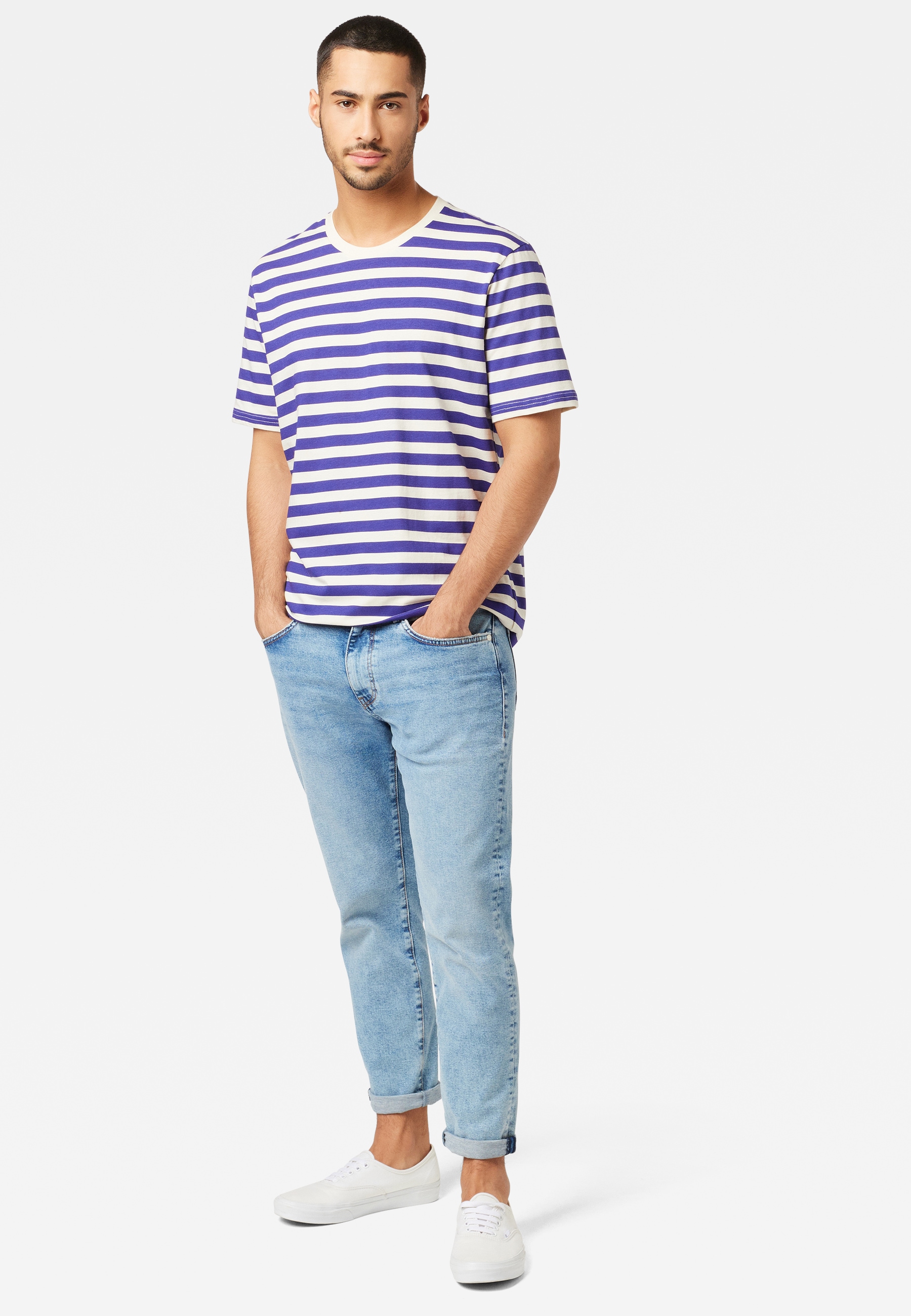 Mavi Rundhalsshirt "STRIPE TEE", Gestreiftes T-Shirt