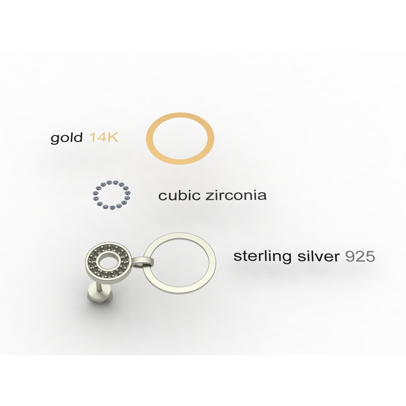 OSTSEE-SCHMUCK Paar Ohrstecker »Ostsee-Schmuck Ohrstecker Sunny Exklusiv«, (2 tlg.)