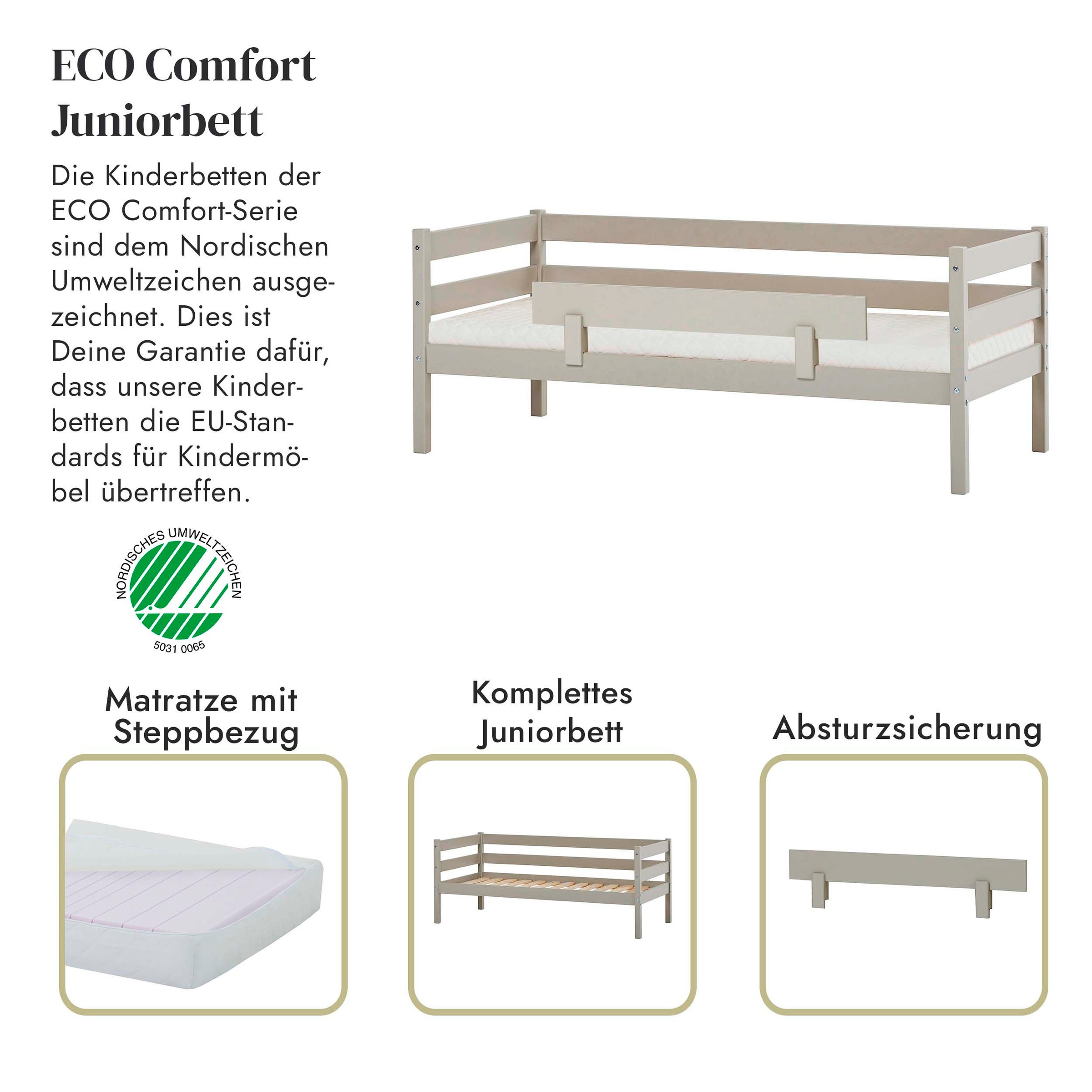 Thumbnail - Hoppekids Einzelbett "ECO Comfort Kinderbett, Kiefer Massivholz, Jugendbett inkl. Rollrost", 70x160 cm, wahlweise in ver...