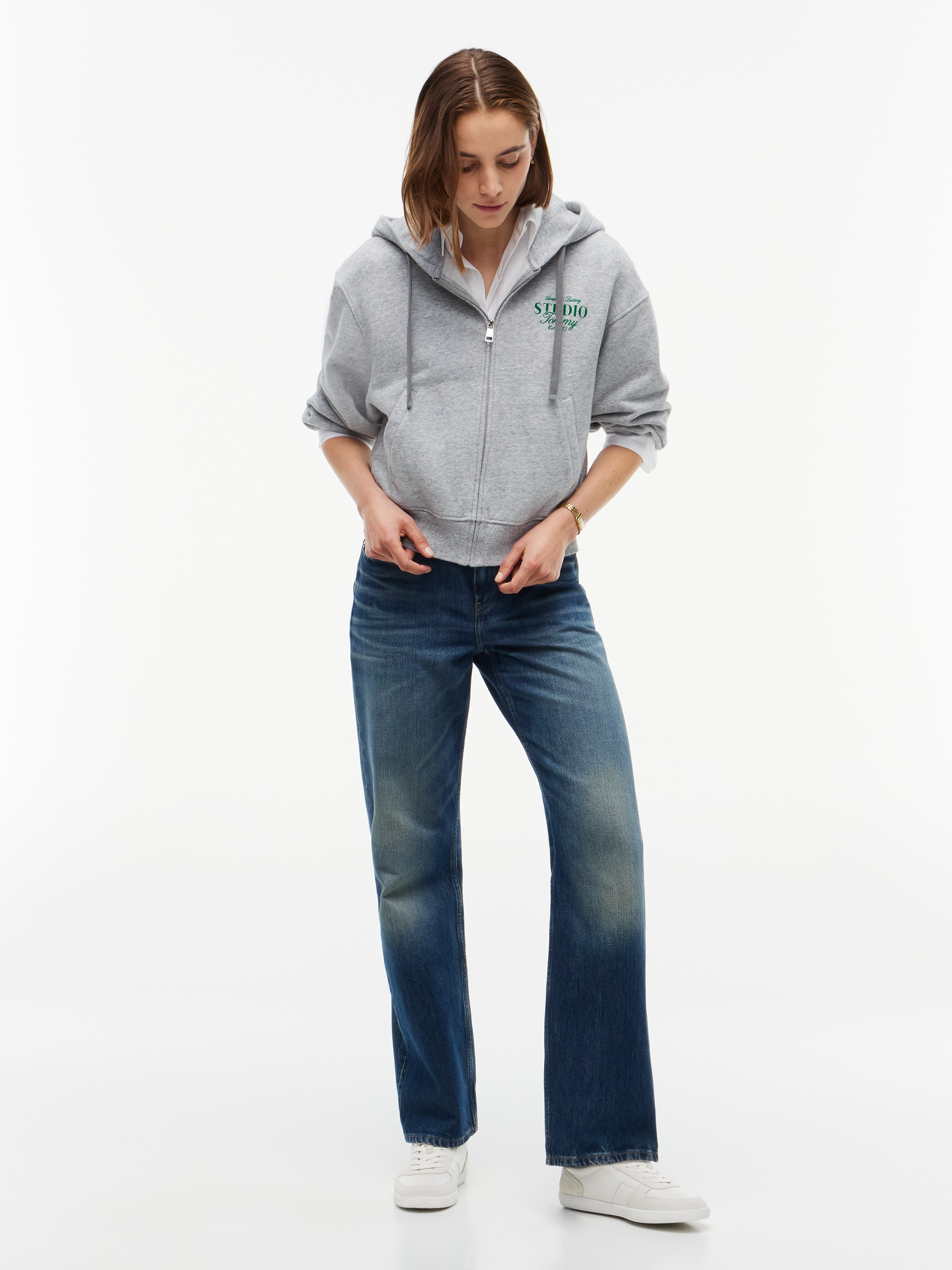 Tommy Hilfiger Sweatjacke »STUDIO TOMMY ZIP-UP HOODIE SWT« Baumwolle