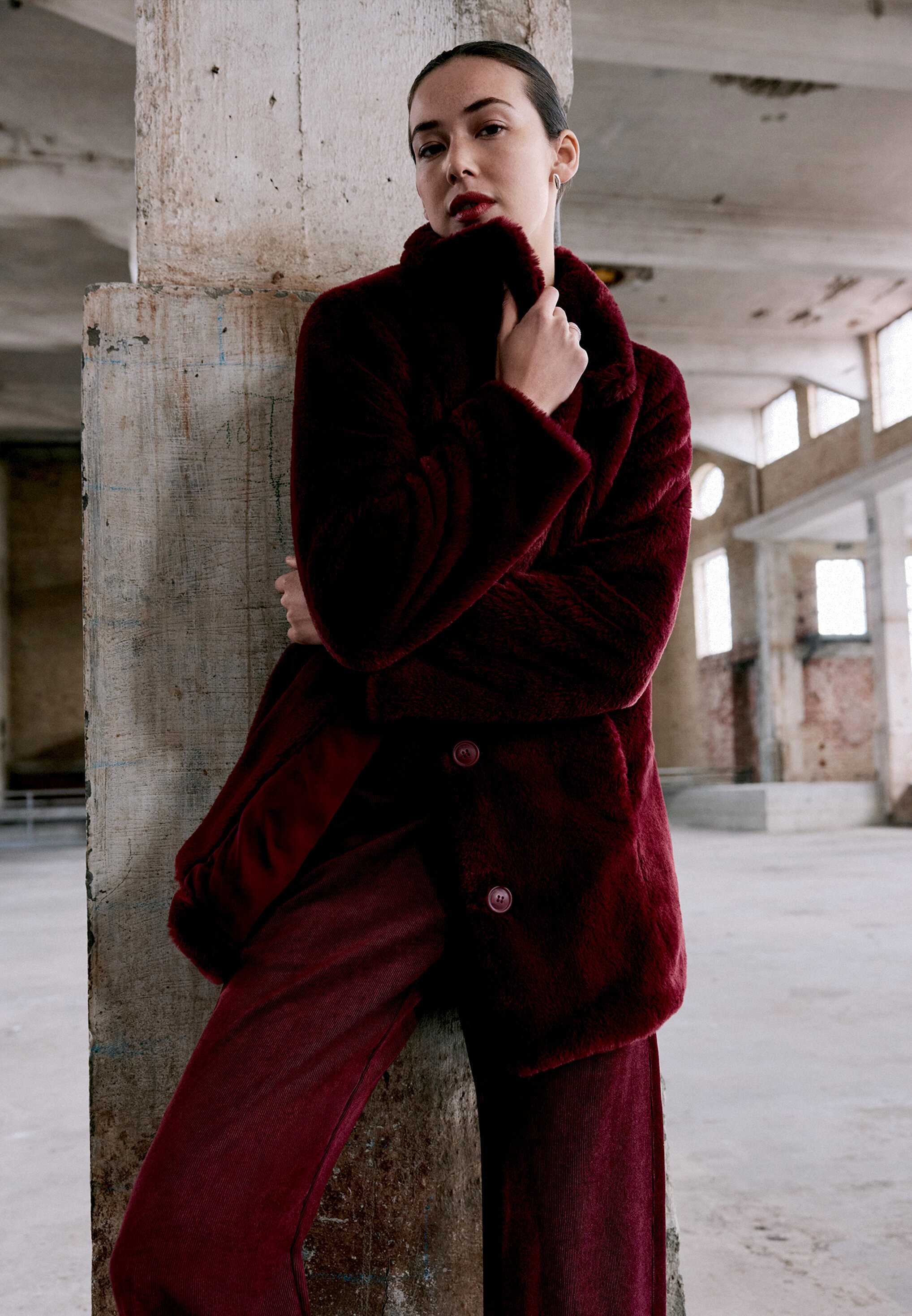 Betty&Co Outdoorjacke »Damen mit Kunstfellkragen«
