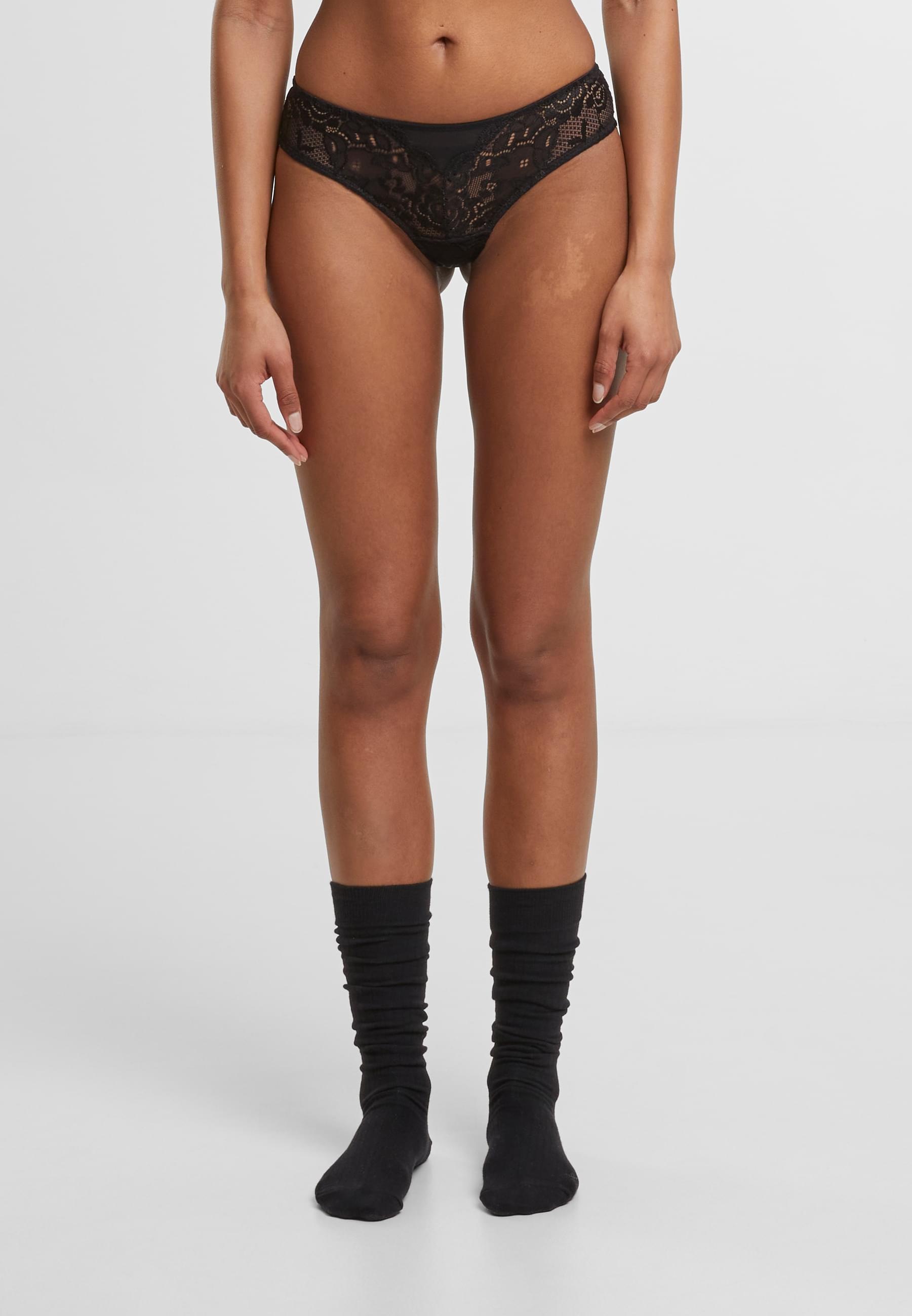 URBAN CLASSICS Panty »Urban Classics Ladies Allover Lace Brazilian 2-Pack«