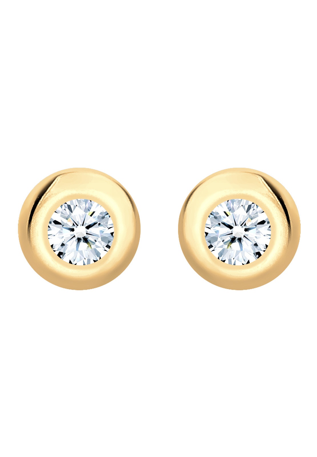 Elli DIAMONDS Paar Ohrstecker »Basic Diamant (0.06 ct.) 925 Silber Geschenkidee«