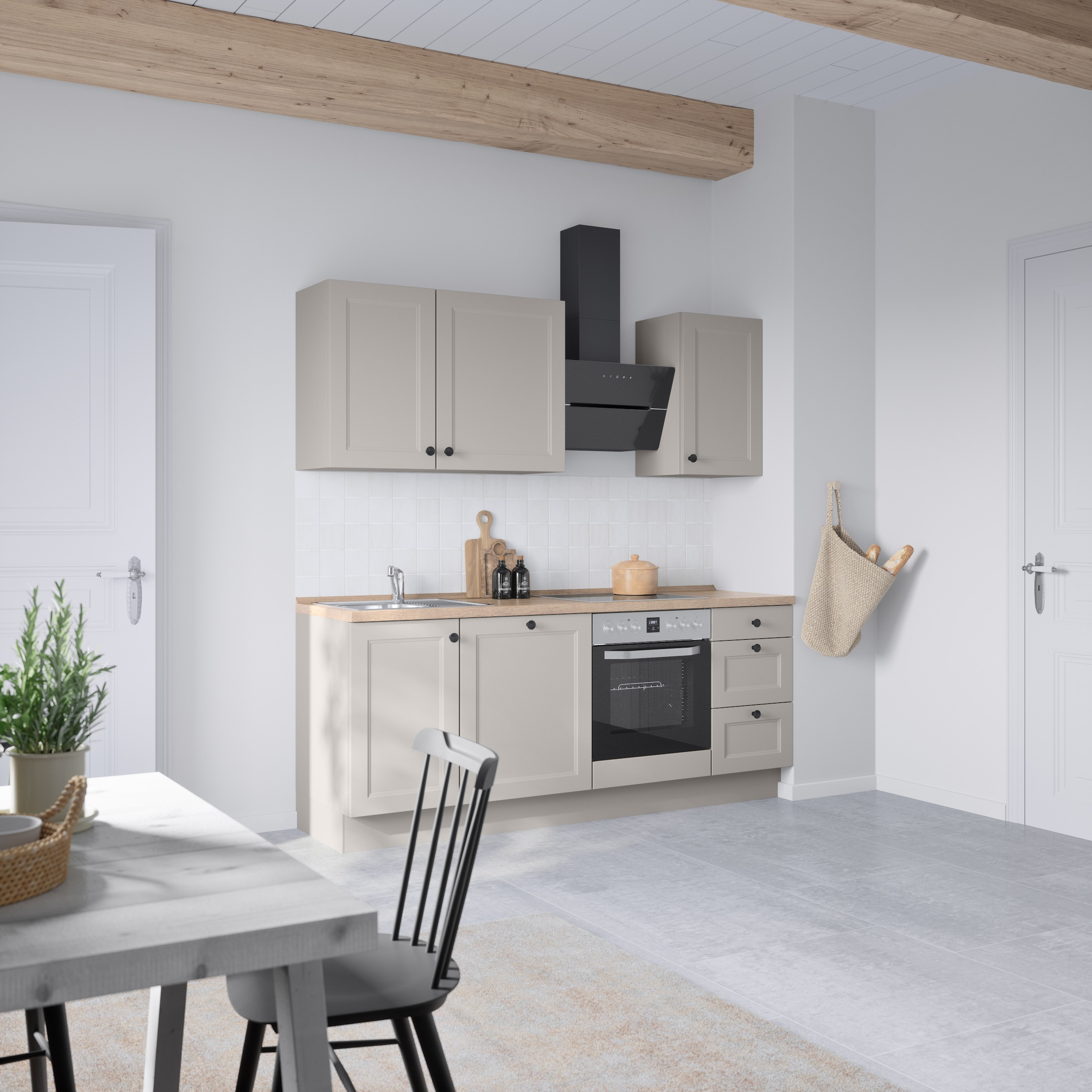 nobilia® Küchenzeile »"Cascada II"«, vormontiert, Breite 210 cm, Ausrichtung wählbar, wahlw. mit E-Geräten