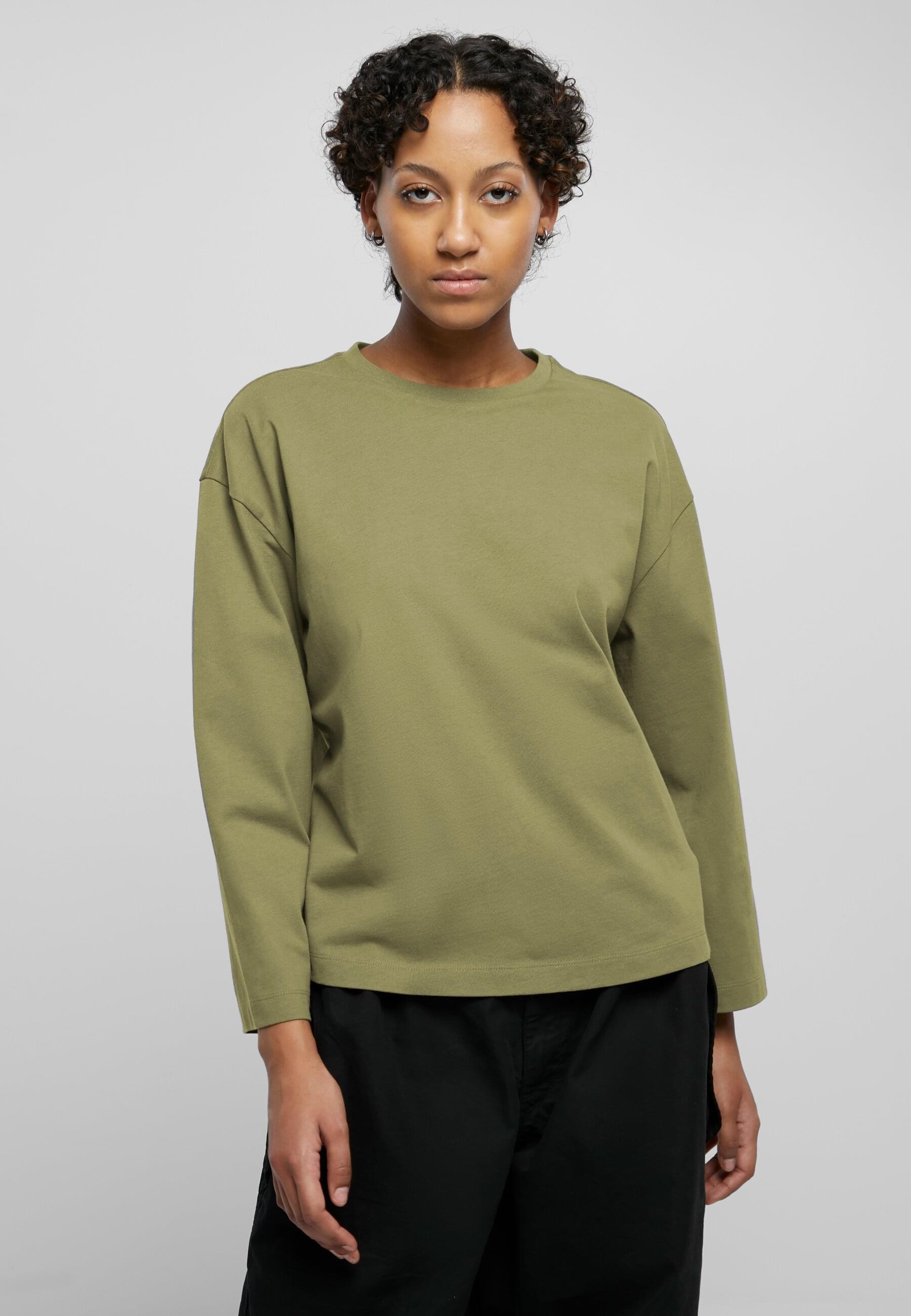 URBAN CLASSICS Longsleeve »Urban Classics Damen Ladies Organic Oversized Longsleeve« 1 Stk. tlg.