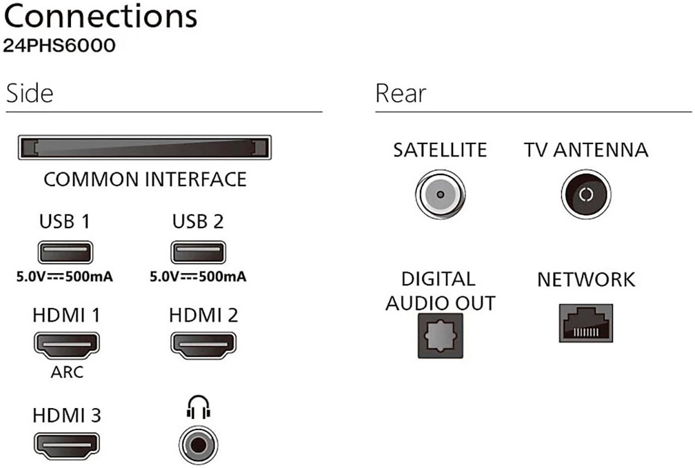 Philips LED-Fernseher »24PHS6000/12«, HD ready, Smart-TV