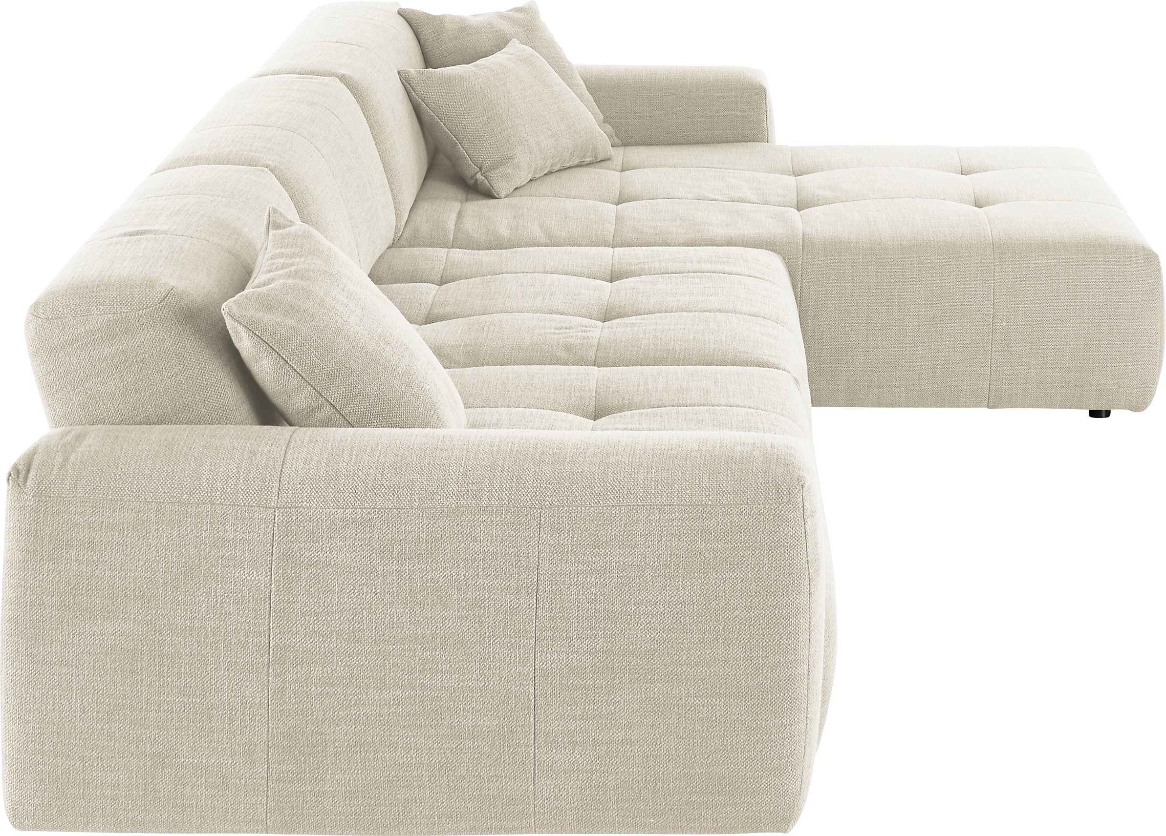 3C Candy Ecksofa »Yoshy mit Komfortfunktionen, modern und bequem, L-Form«, Zwei verschiedene Sitztiefen durch verstellbare Rückenlehne