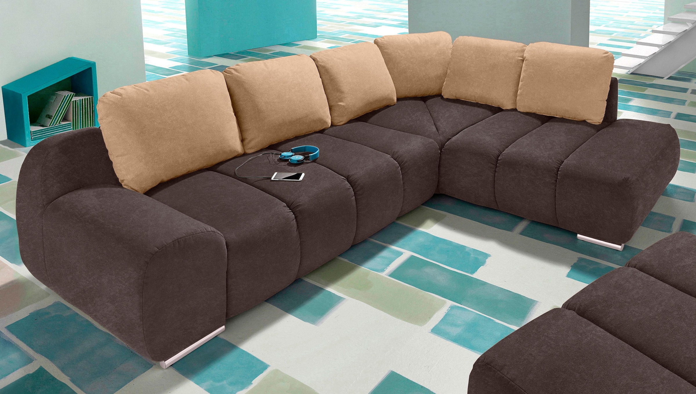 Home affaire Ecksofa "Bono L-Form" mit Ottomane, wahlweise mit Bettfunktion günstig online kaufen