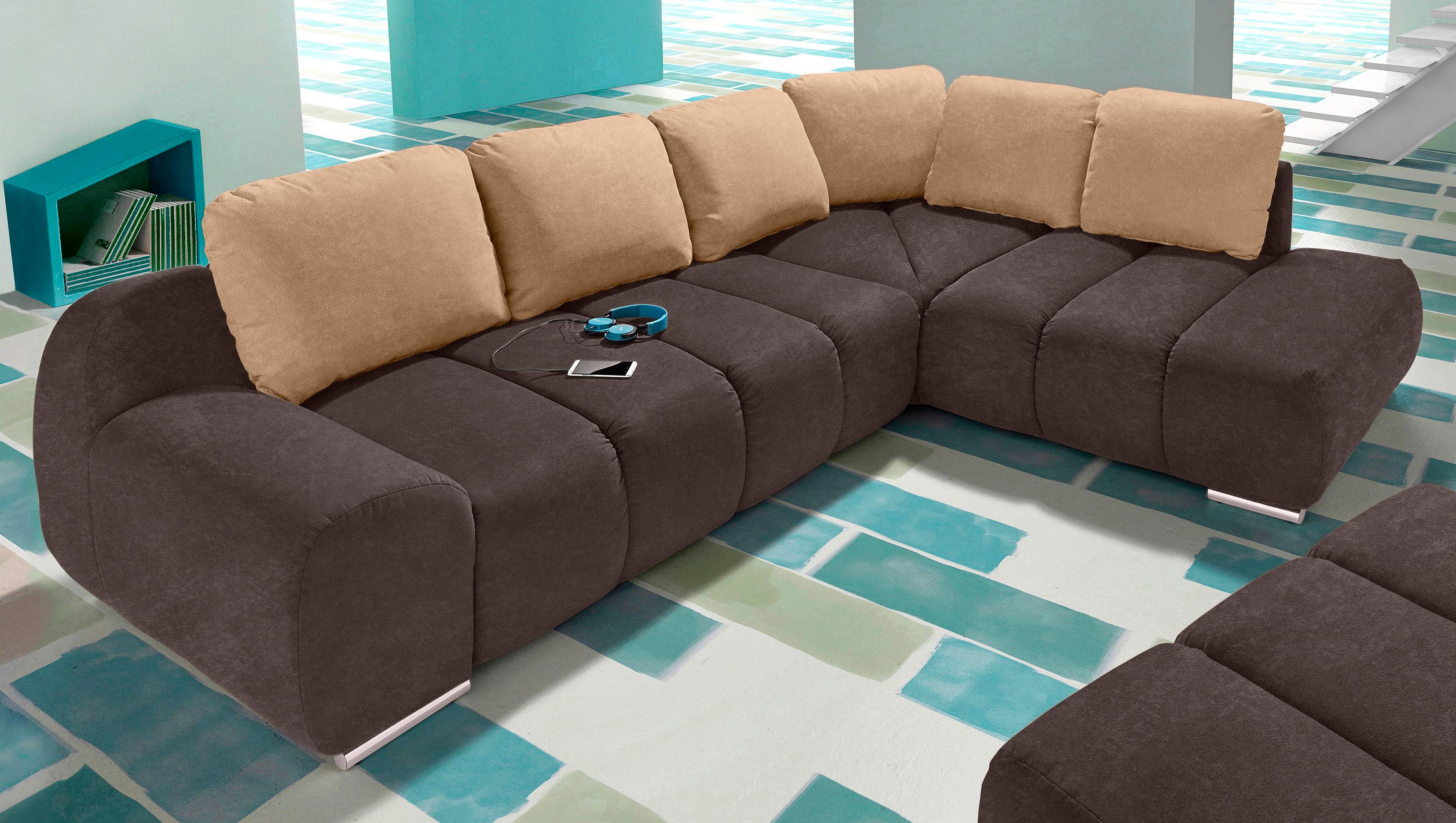 OTTO home Ecksofa "Bono L-Form" mit Ottomane, wahlweise mit Schlaffunktion
