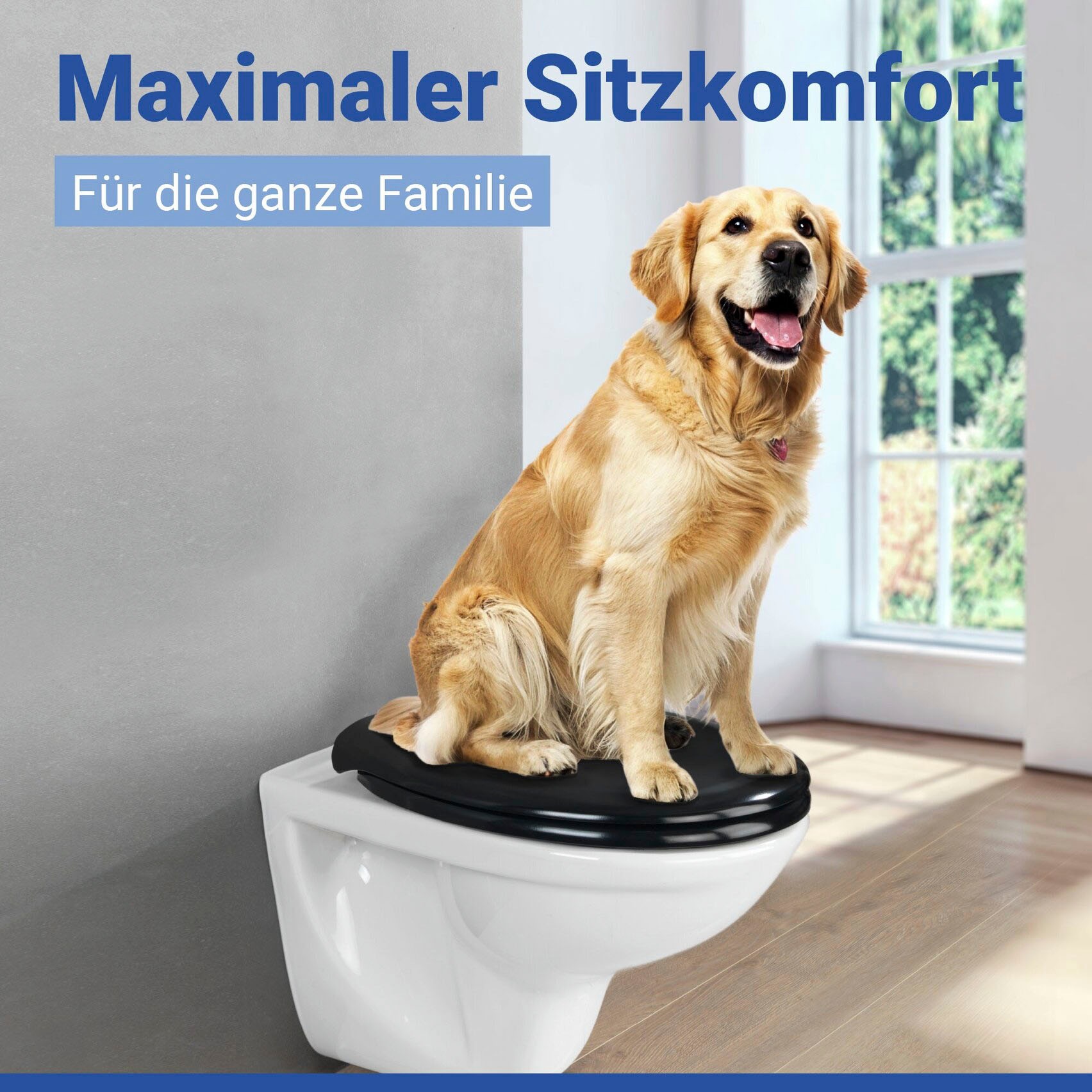 WENKO WC-Sitz »Rieti« strapazierfähiger Toilettensitz, belastbar bis 350 kg, Absenkautomatik