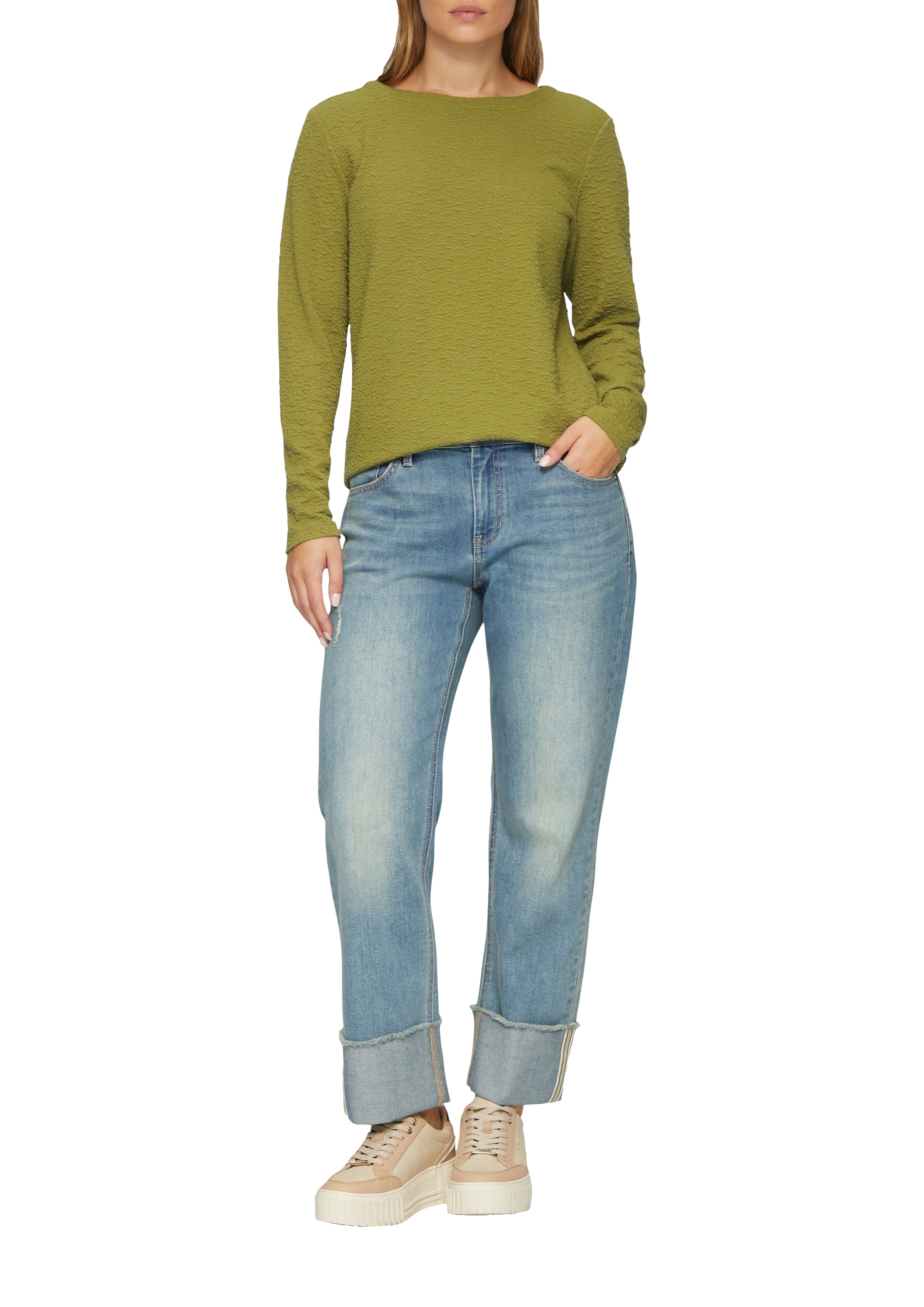 s.Oliver Longsweatshirt , mit Crinkle Optik
