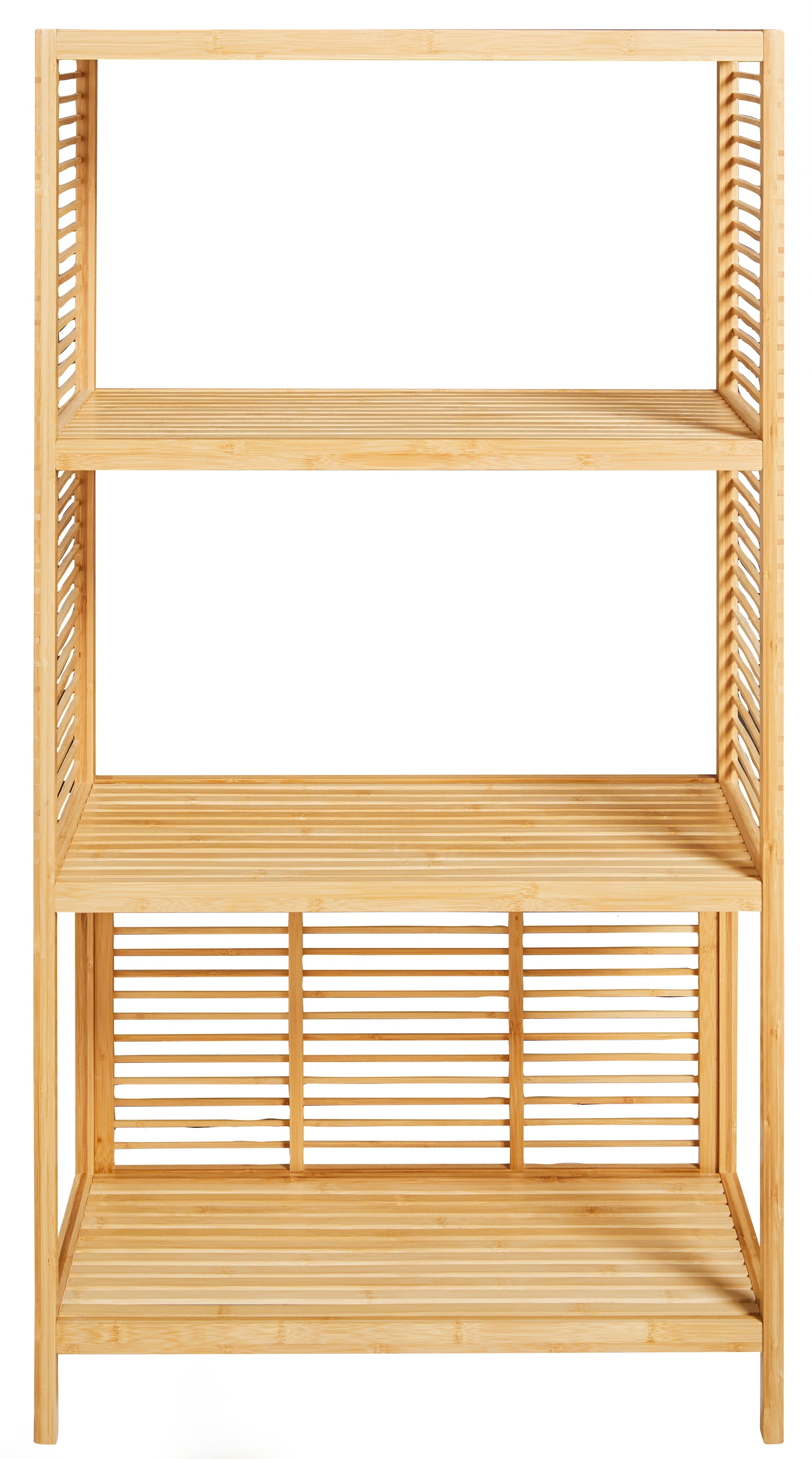 Bambus, B: offenen mit 40cm, Fächern Badezimmerschrank BAUR & geschlossenen »Bambus Hochschrank New«, welltime |