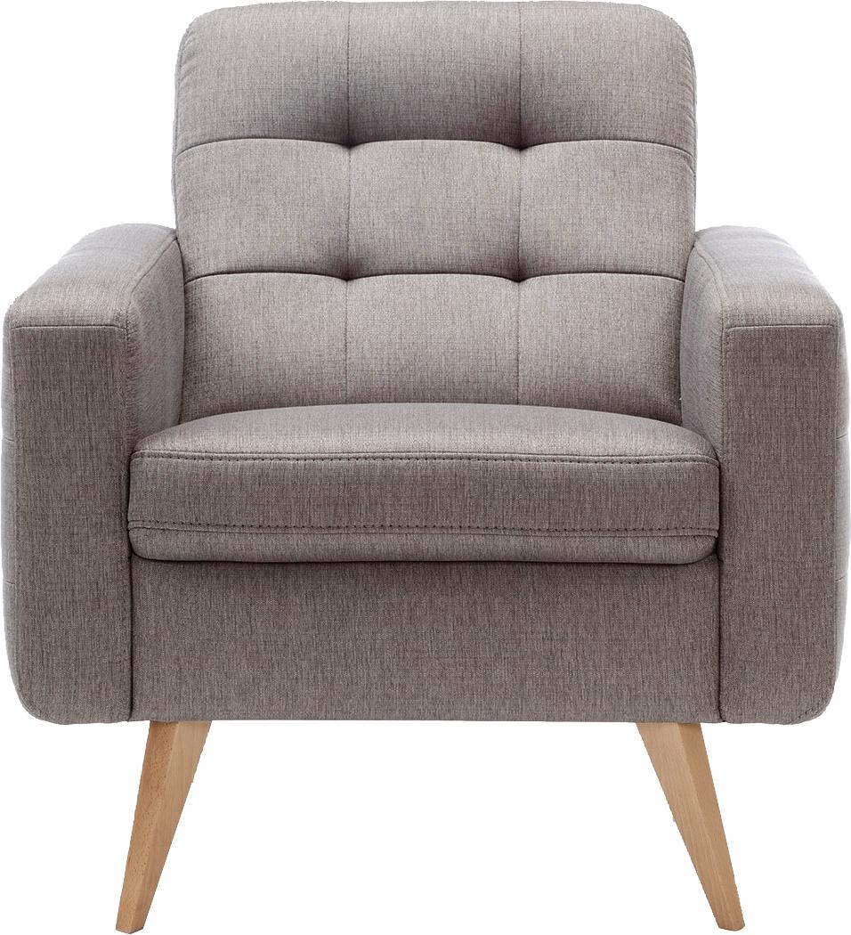 exxpo - sofa fashion Sessel "Nappa, Loungesessel, Rückensteppung, bequem & modern, Breite 81cm" hohe Holzfüße