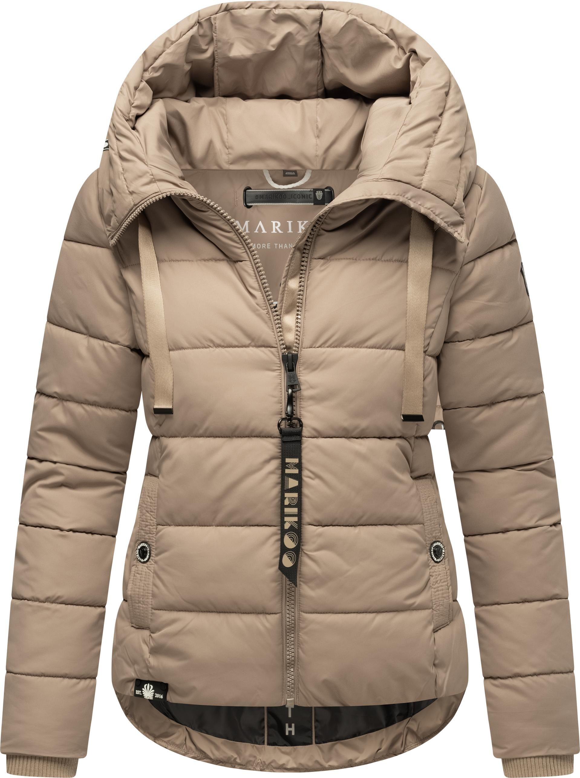 Marikoo Steppjacke »Amayaa-1« mit Kapuze Gesteppte Damen Jacke mit großer Kapuze