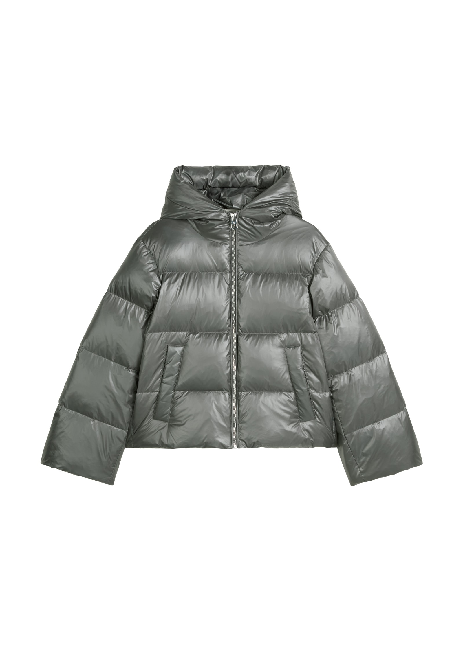 Marc O'Polo Outdoorjacke »aus glänzendem Nylon« mit Kapuze