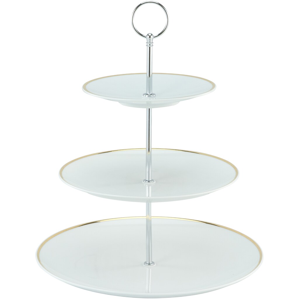 Guido Maria Kretschmer Home&Living Etagere »Golden Line«, mit handgemaltem Goldrand