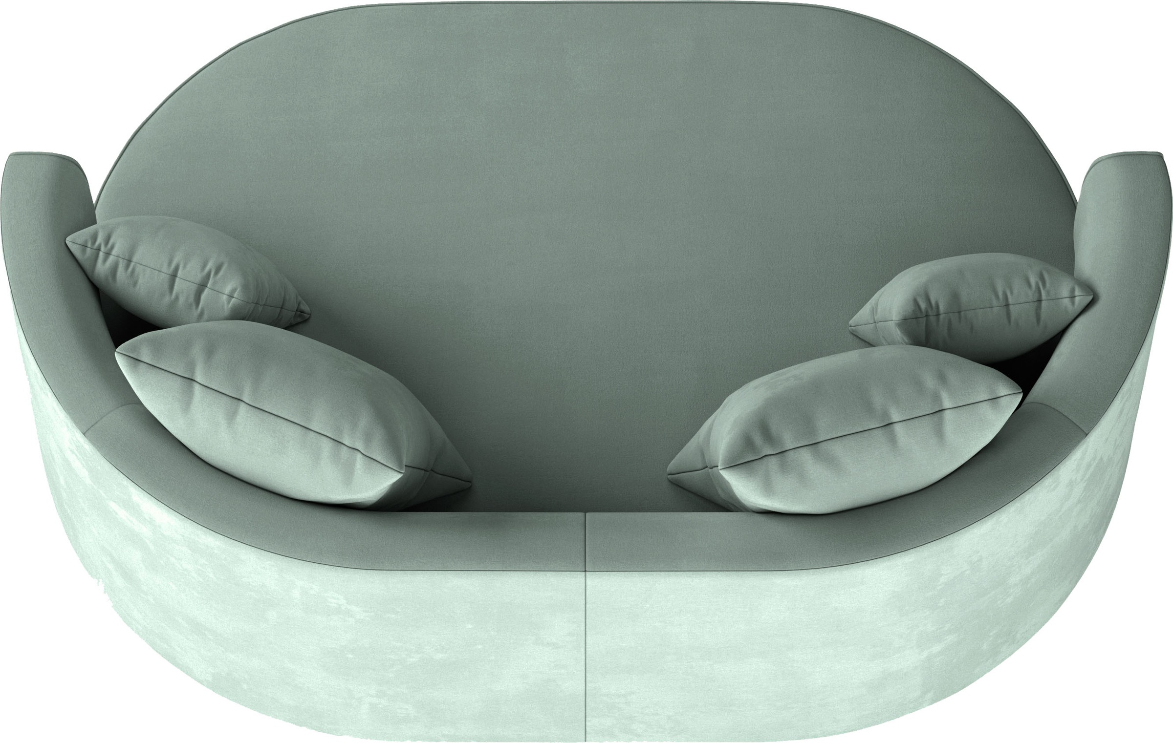 LeGer Home by Lena Gercke 2,5-Sitzer »ISALIE, rundes Loungesofa, mit Kissen, perfekt gepolstert«, moderne Stoffe, mit 4 Zierkissen, extra große Sitzfläche