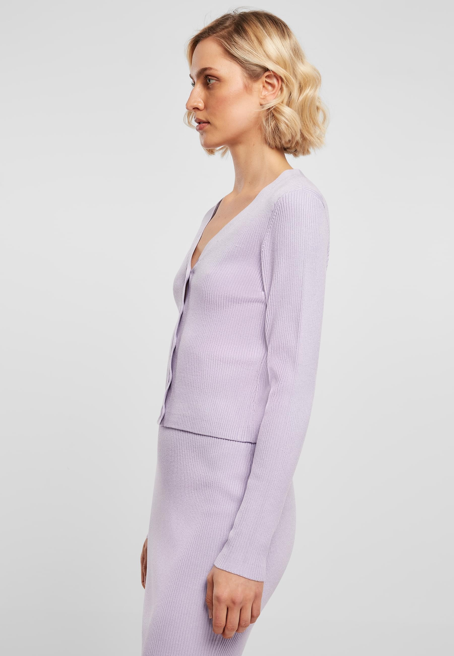 URBAN CLASSICS Strickjacke »Urban Classics Damen Ladies Short Rib Knit Cardigan«