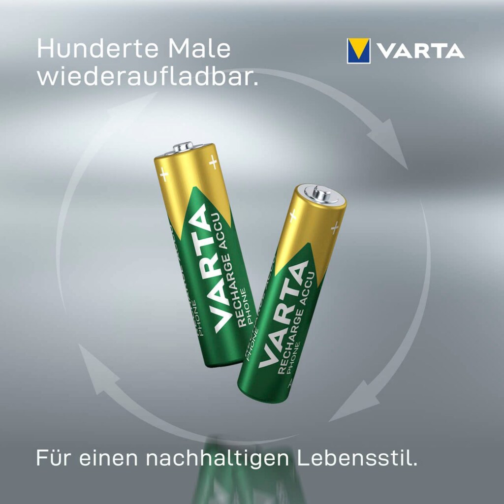 VARTA Akkupacks »Recharge Accu Recycled AAA 800 mAh«, Micro, 800 mAh