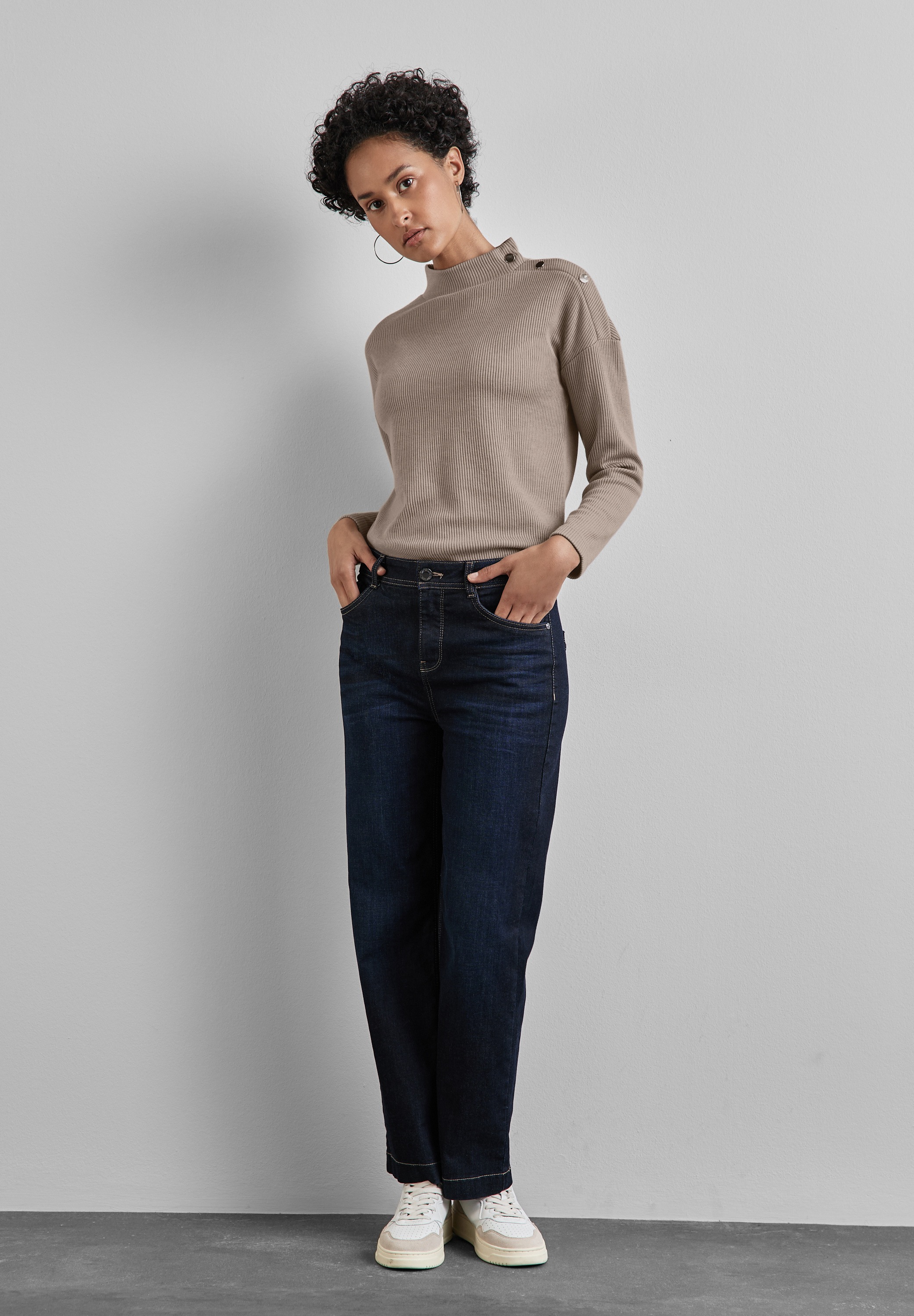 Street One Long Sleeve Shirt Women's Light Mocha Beige 46 2