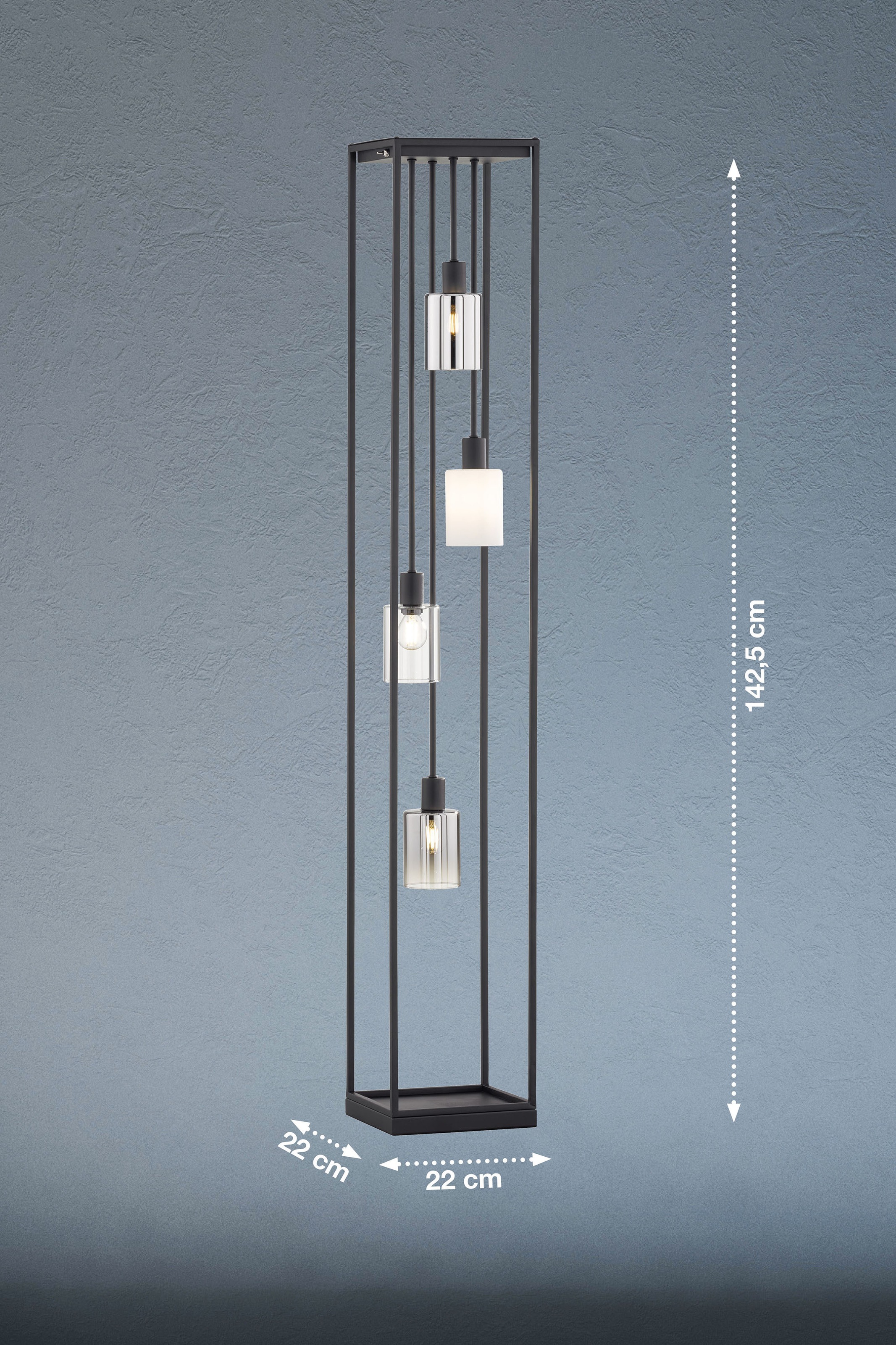FISCHER & HONSEL Stehlampe »Iska«, 4 flammig, Leuchtmittel E14 | ohne Leuchtmittel