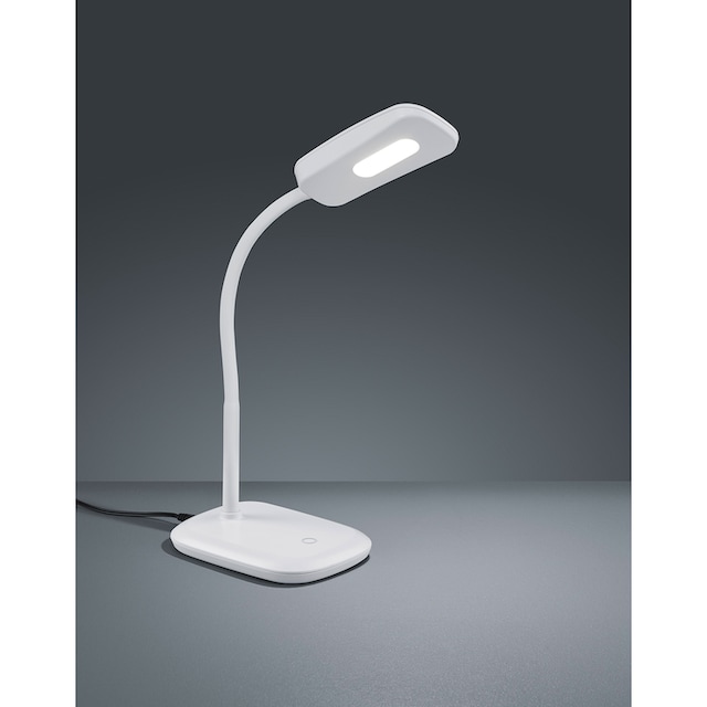 TRIO Leuchten LED Tischleuchte »Boa«, 1 flammig-flammig, Schreibtischlampe,  weiß, Touch Dimmer, warmweiß, verstellbarer Flexarm | BAUR