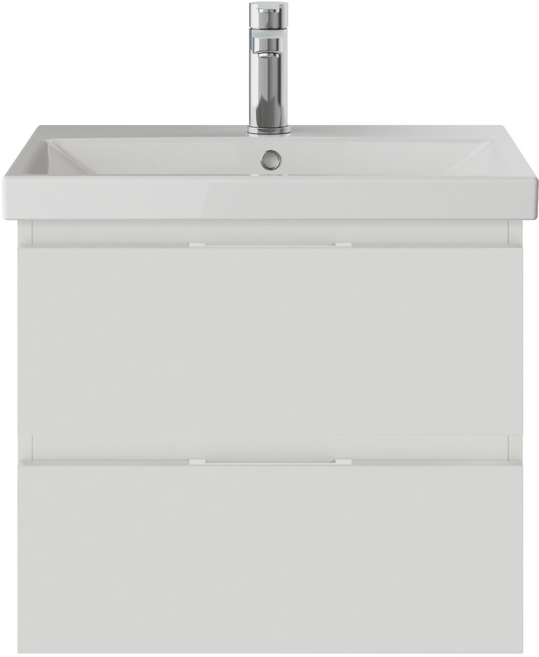 Saphir Badmöbel-Set »Serie 4035 2-teilig, Keramikwaschtisch mit LED-Spiegelschrank«, (Set), 60 cm breit, inkl. Türdämpfer, 2 Schubladen, 2 Türen, 2 Einlegeböden