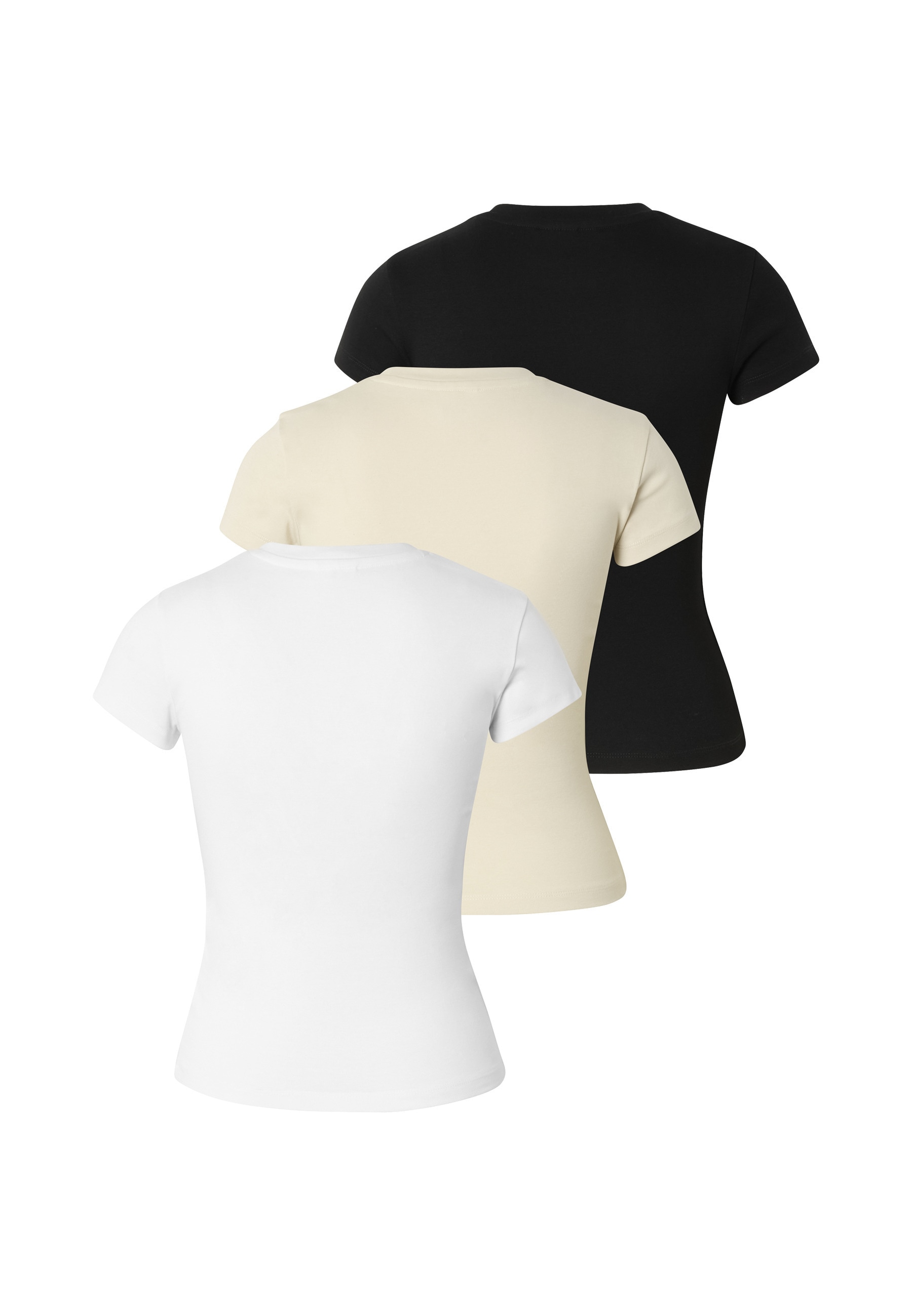 URBAN CLASSICS T-Shirt »Urban Classics Ladies Short Slim Tee 3-Pack« 1