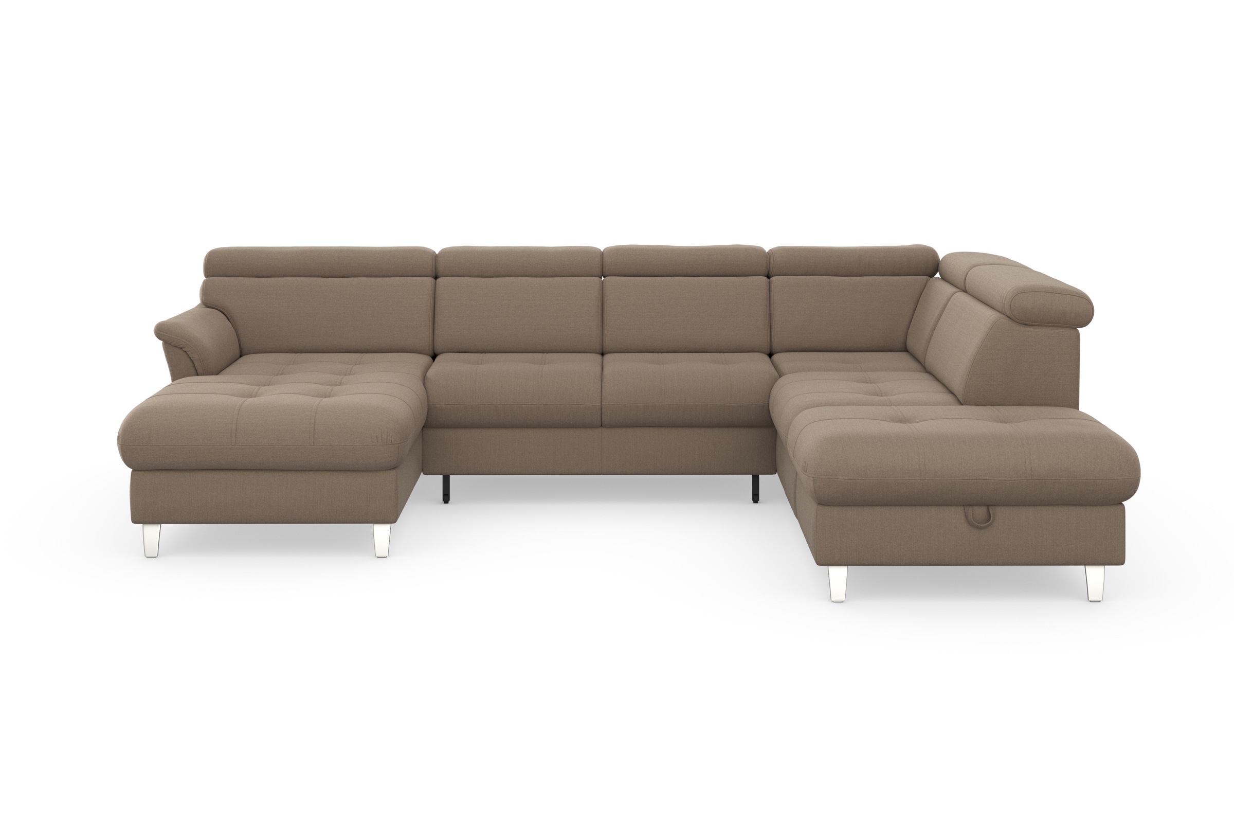 sit&more Wohnlandschaft »Marano U-Form«, inklusive Kopfteilverstellung, wahlweise mit Bettfunktion, Bettkasten