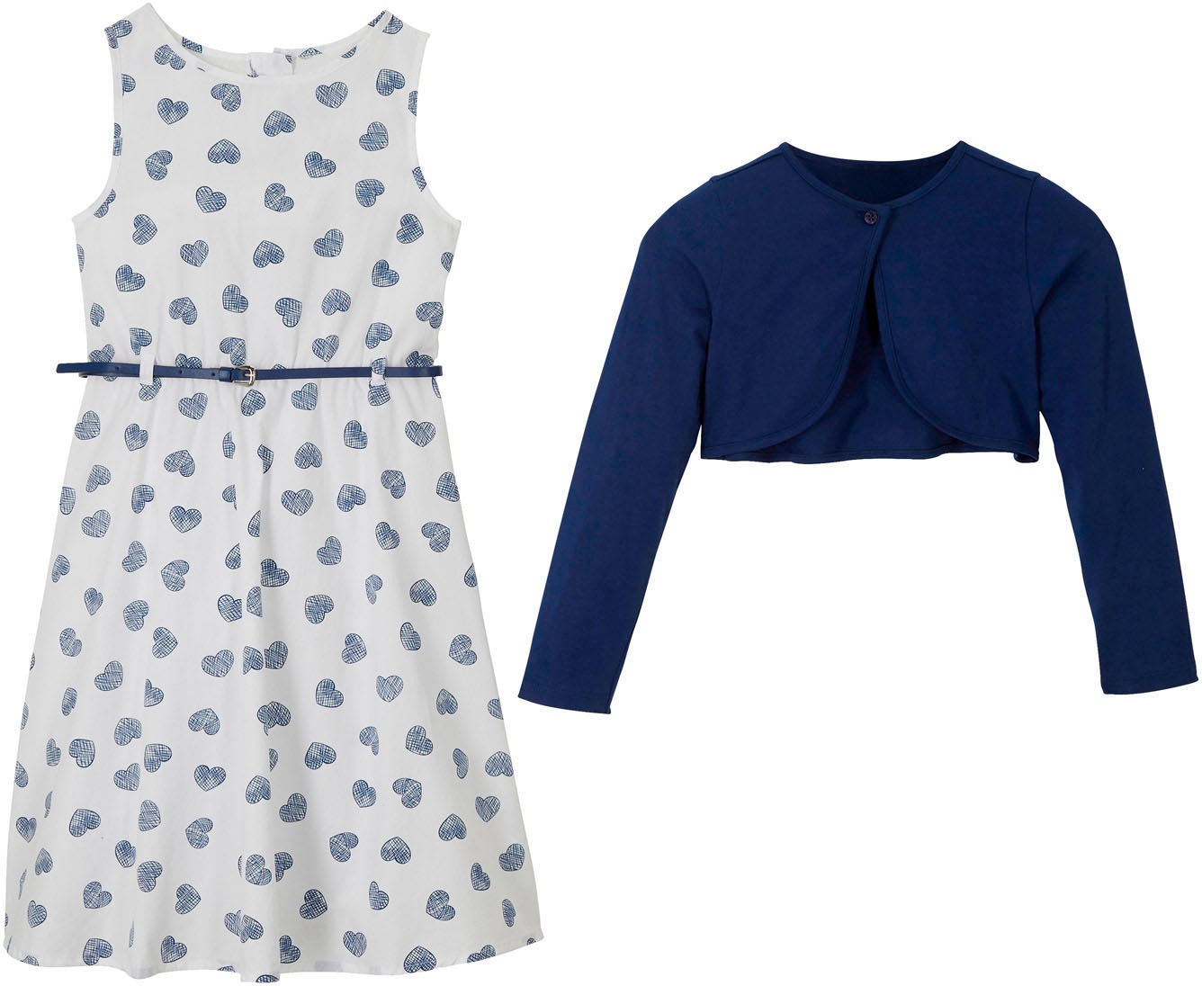 bonprix Sommerkleid Set, 3 tlg. festlicher Stil, Set, aus Baumwolle und Polyurethan