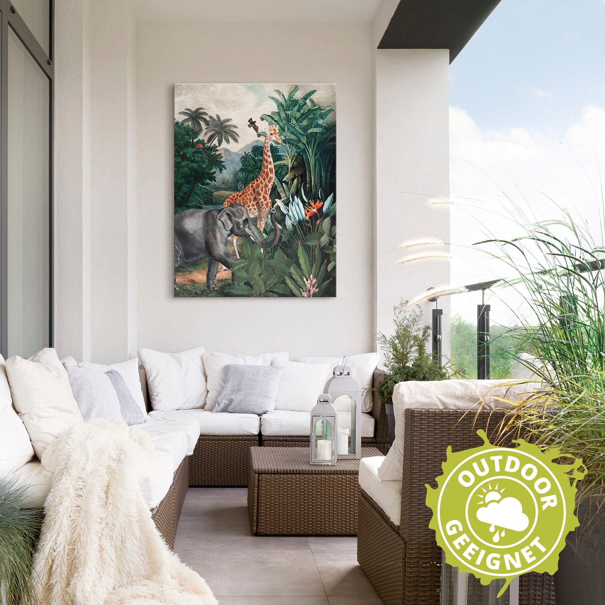 Artland Wandbild »Afrikanischer Dschungel«, Wildtiere, (1 St.), als Alubild, Outdoorbild, Leinwandbild, Poster in verschied. Größen