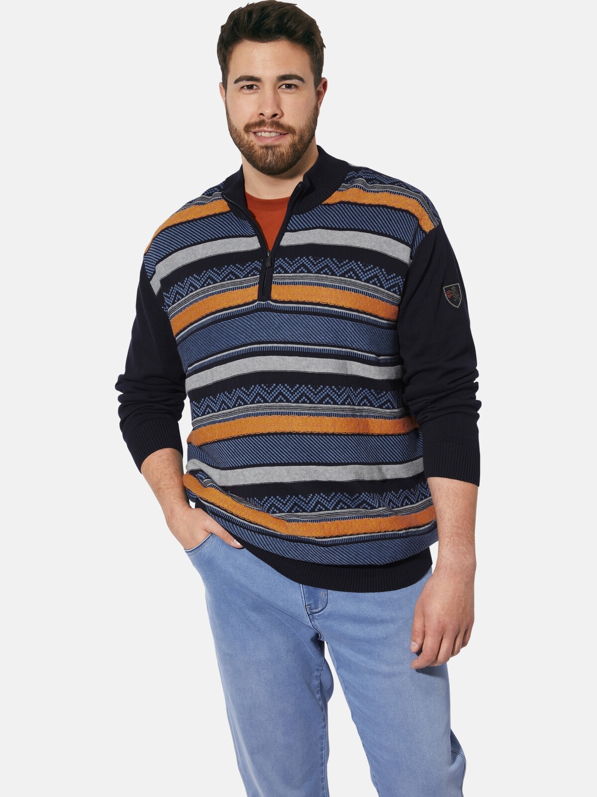 Charles Colby Troyer "Pullover EARL LEANDOW", mit elastischem Saumbund