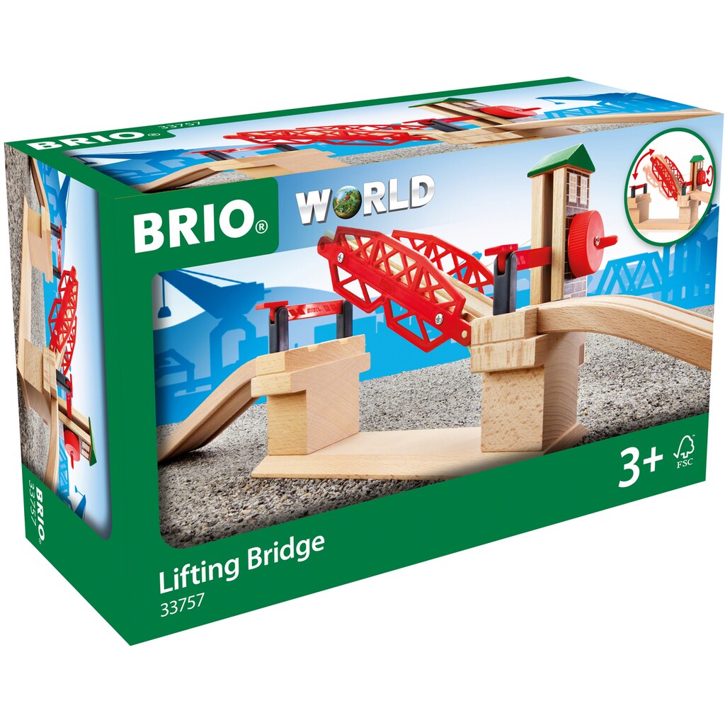 BRIO® Spielzeugeisenbahn-Brücke »BRIO® WORLD, Hebebrücke«