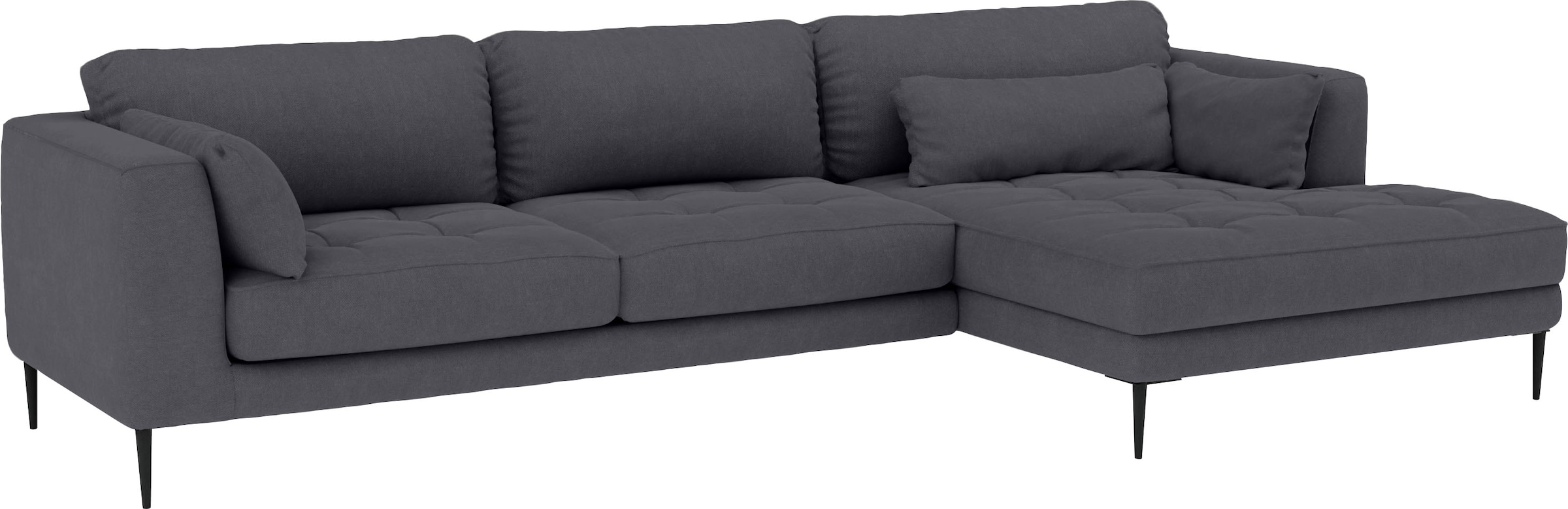 TRENDMANUFAKTUR Ecksofa »Luzi, wahlweise mit Schlaffunktion & Bettkasten. OTTOs Choice, L-Form«, Designsofa mit tollem Sitzkomfort, Metallfüße schwarz, Breite 280 cm