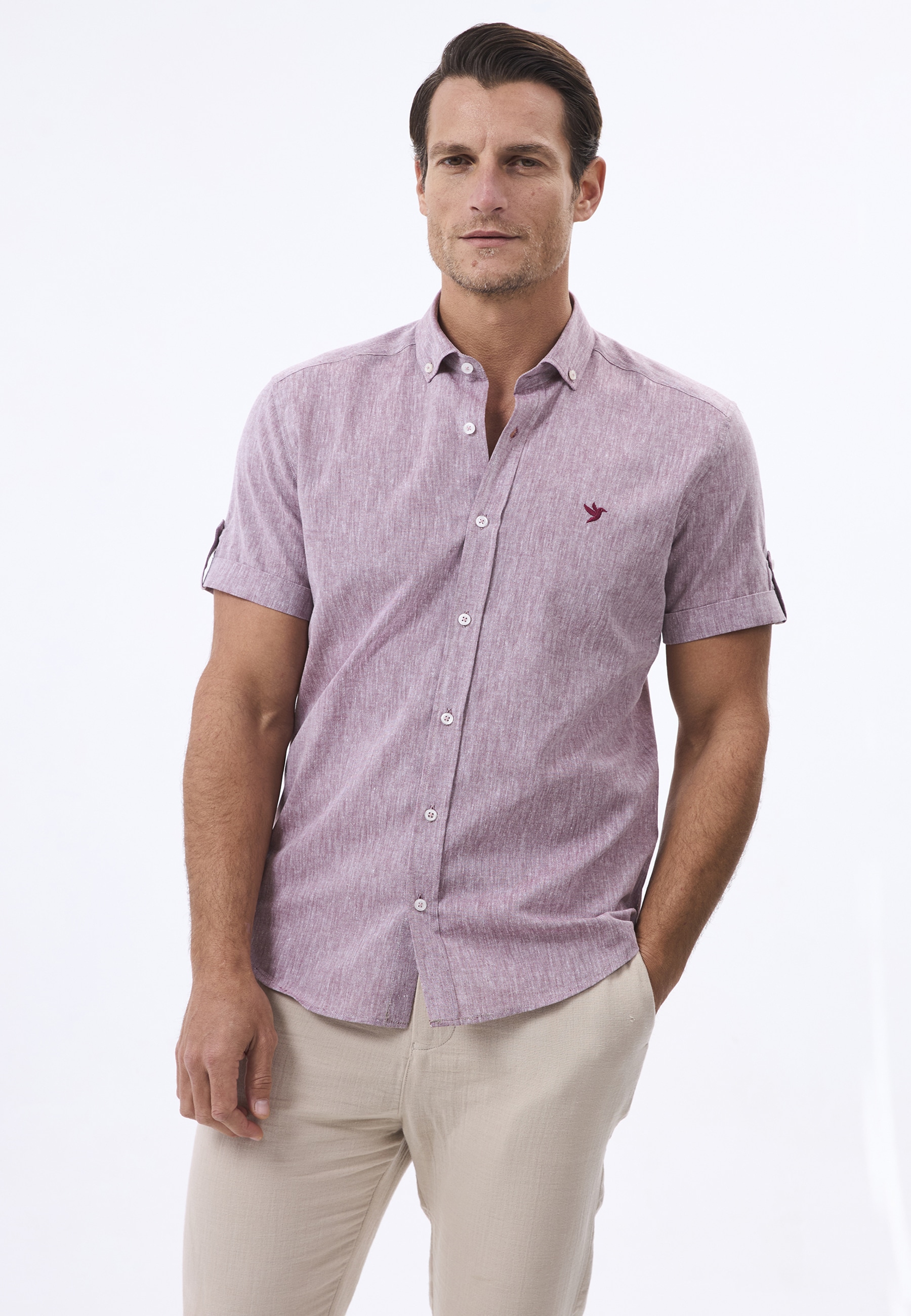 Felix Hardy Langarmhemd "Leinen-Shirt" günstig online kaufen