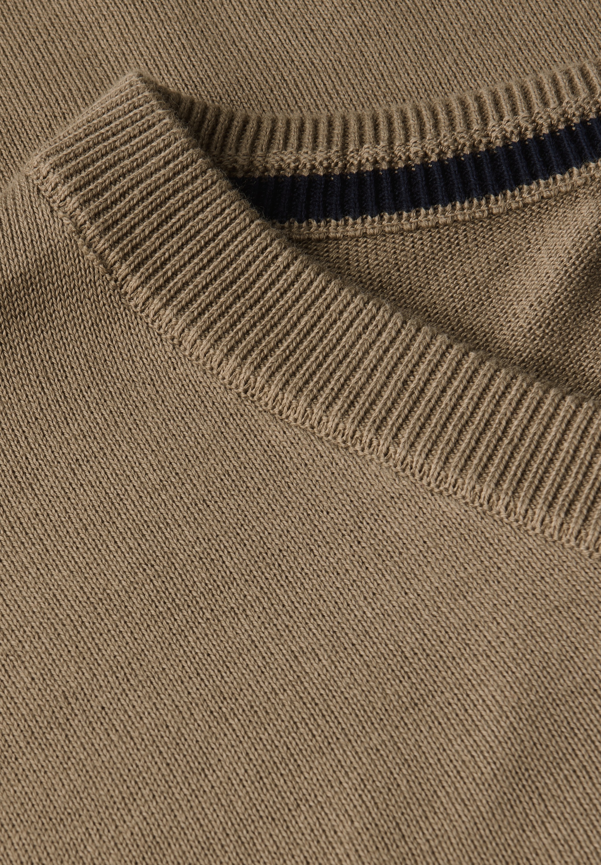 STREET ONE MEN Strickpullover, aus reiner Baumwolle