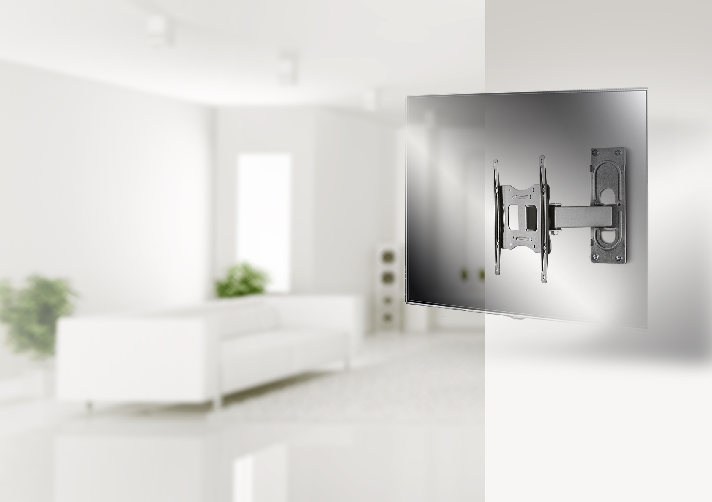 VCM TV-Wandhalterung »VCM Universal TV Halterung | VESA Wandhalterung | Halter Fernsehhalter neigbar schwenkbar | Belastbarkeit bis zu 15 kg - B-FS2«, (VCM FS)