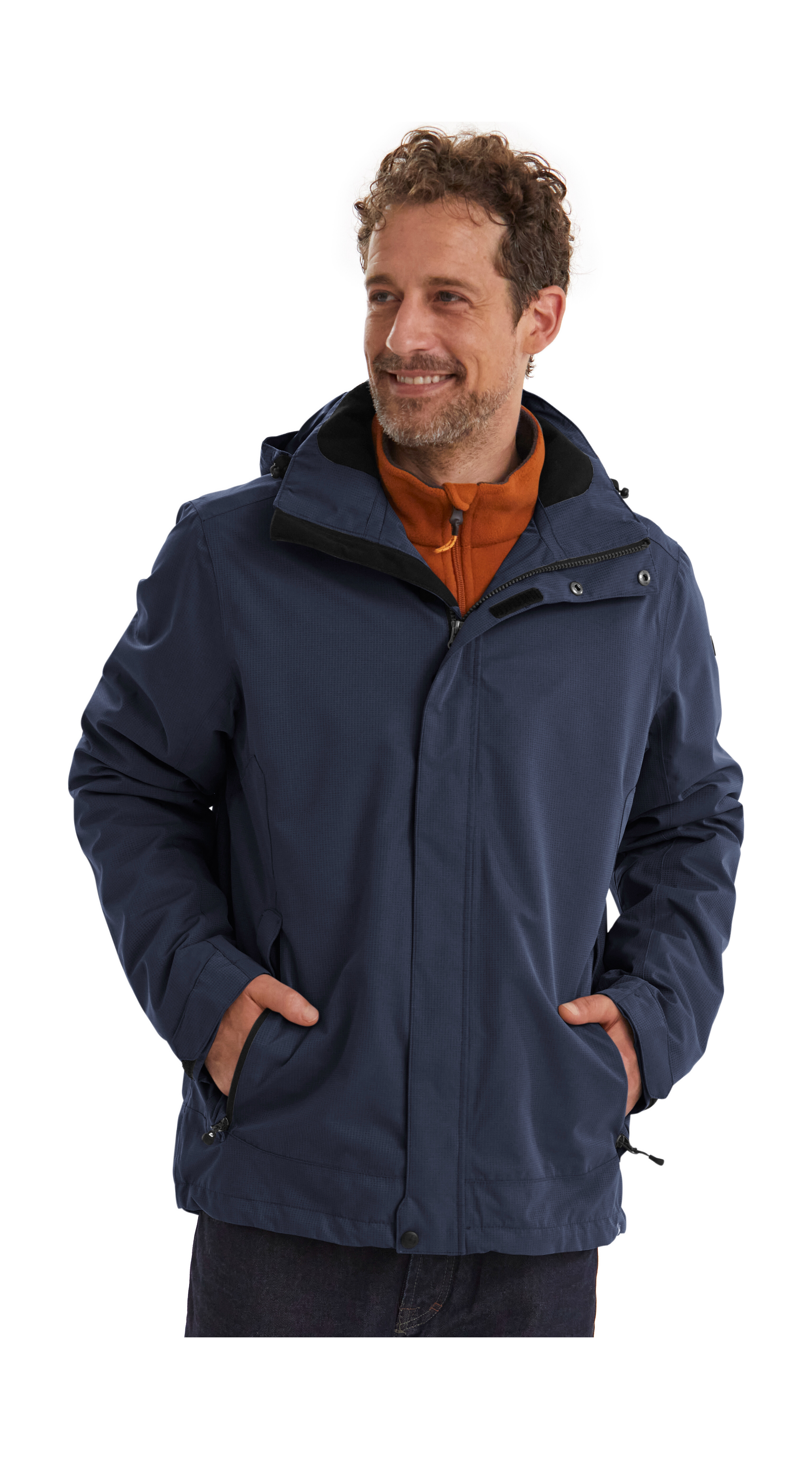 Killtec Outdoorjacke "KOS 1 MN JCKT" Wind- und wasserdichte Herrenjacke, atmungsaktiv, abnehmbare Kapuze