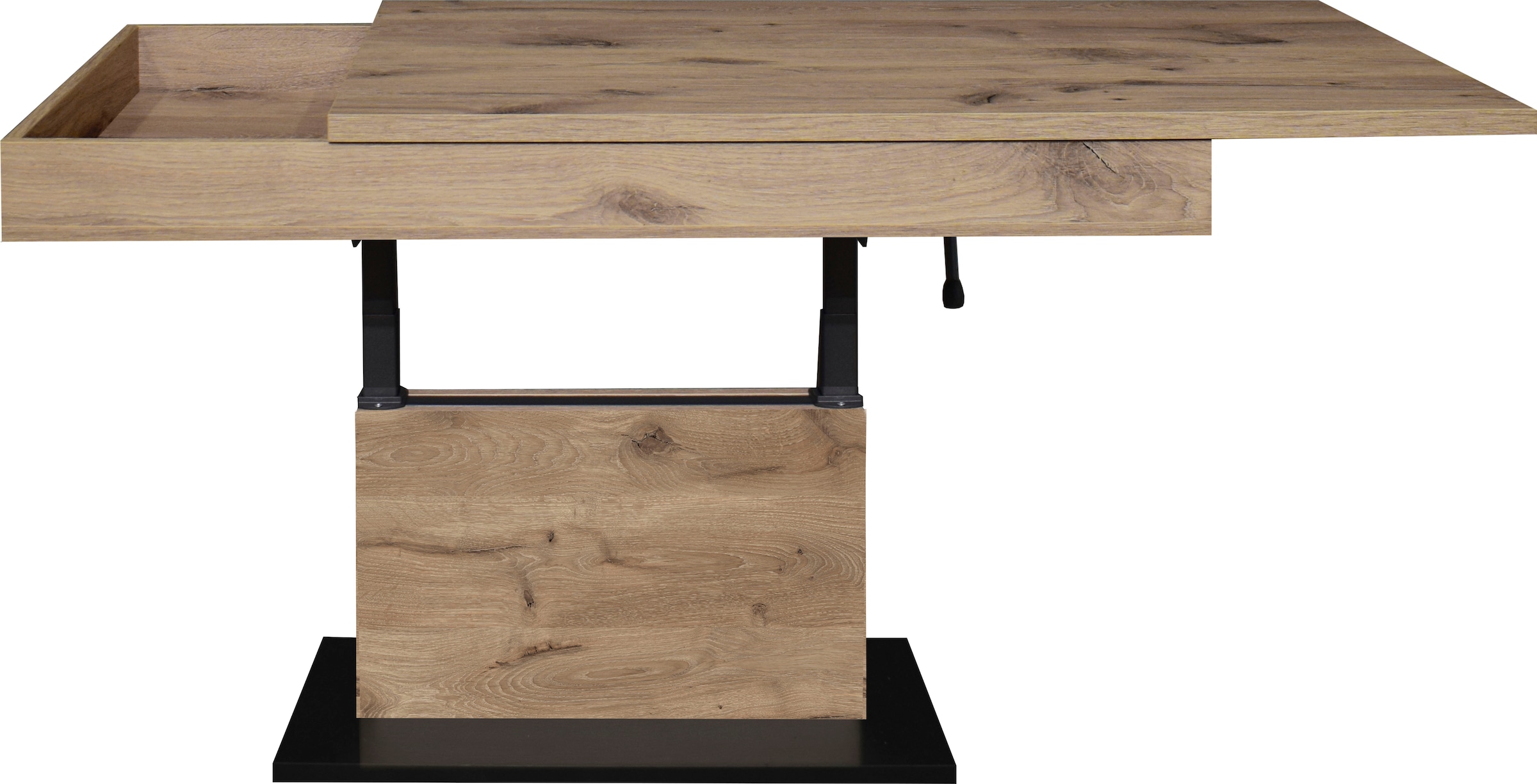 Mäusbacher Couchtisch »Lift Couchtisch«, höhenverstellbar 58-77cm,Tischplatte aufziehbar, Staufach, 110cm breit
