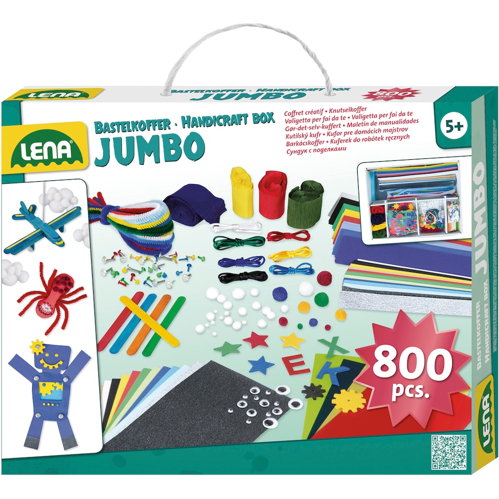 Lena® Kreativset »Bastelkoffer Jumbo, blau«