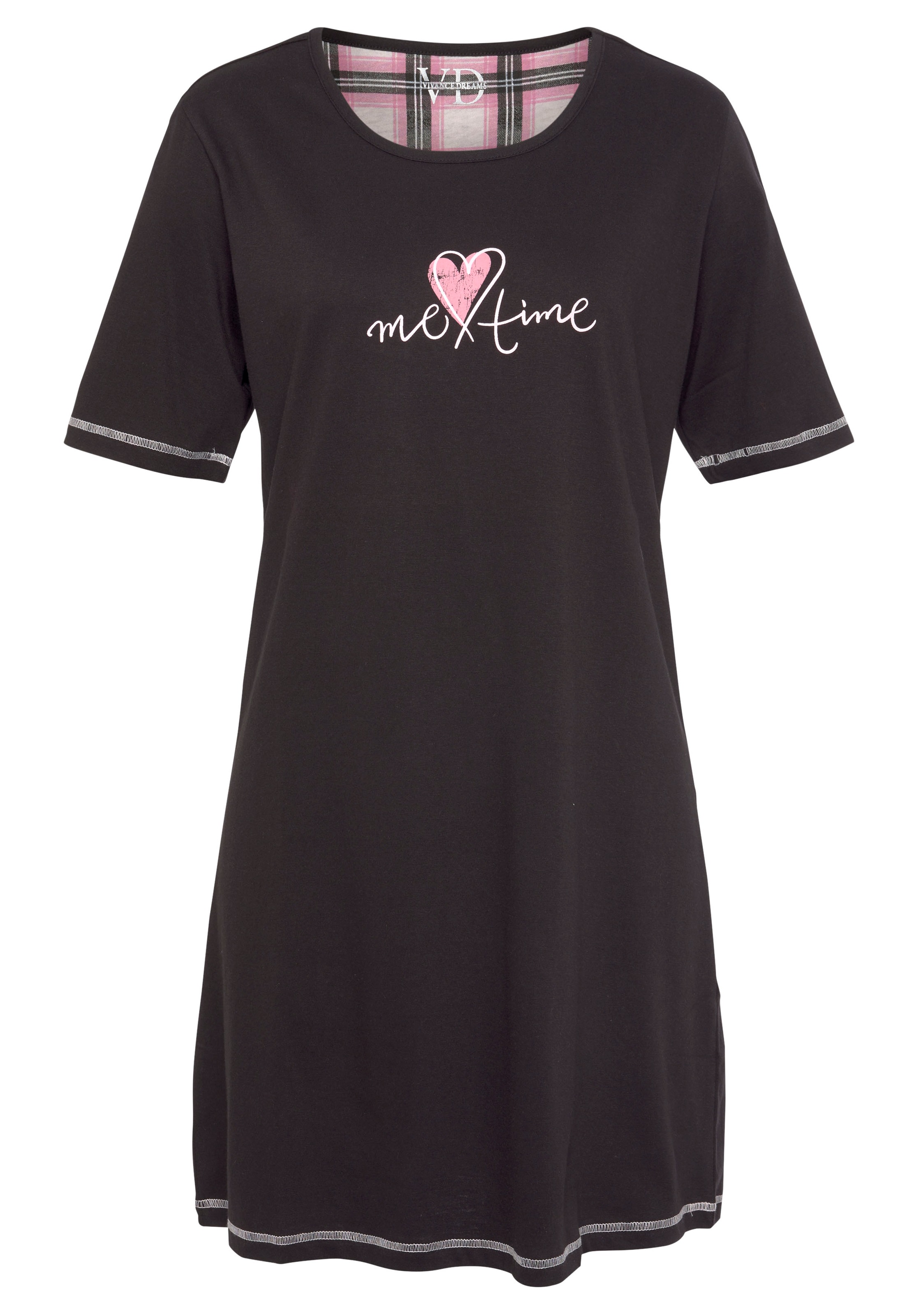 Thumbnail - Vivance Dreams Sleepshirt Packung, 2er Pack, im Doppelpack mit Karomuster