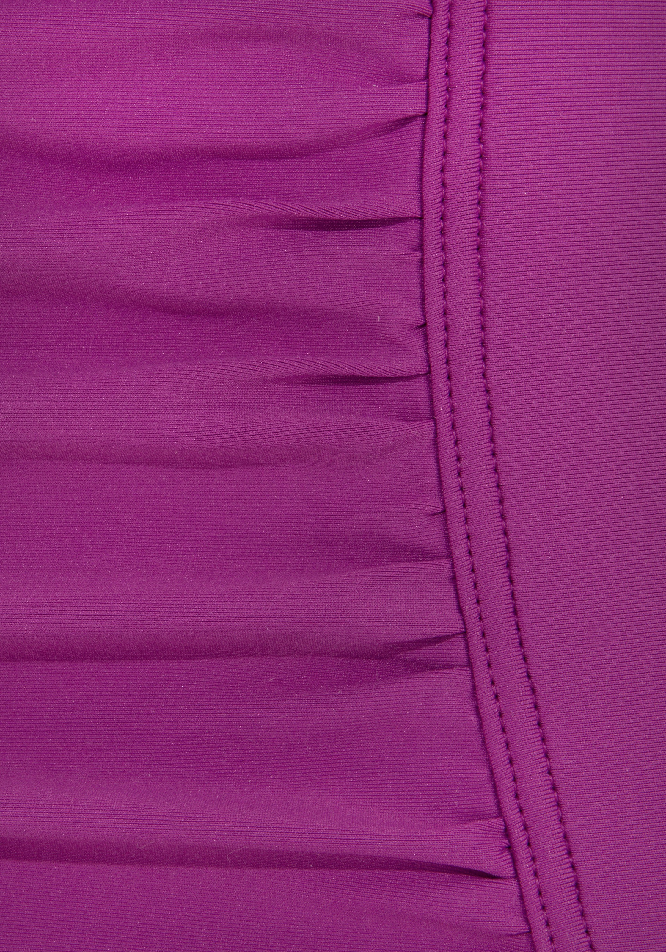 Tankini-Top LASCANA "Comfy", Damen, Gr. 40, Cup D, lila (beere), Recycling-Polyamid, unifarben, Bikini-Oberteile, Bequeme Passform ohne Bügel 3